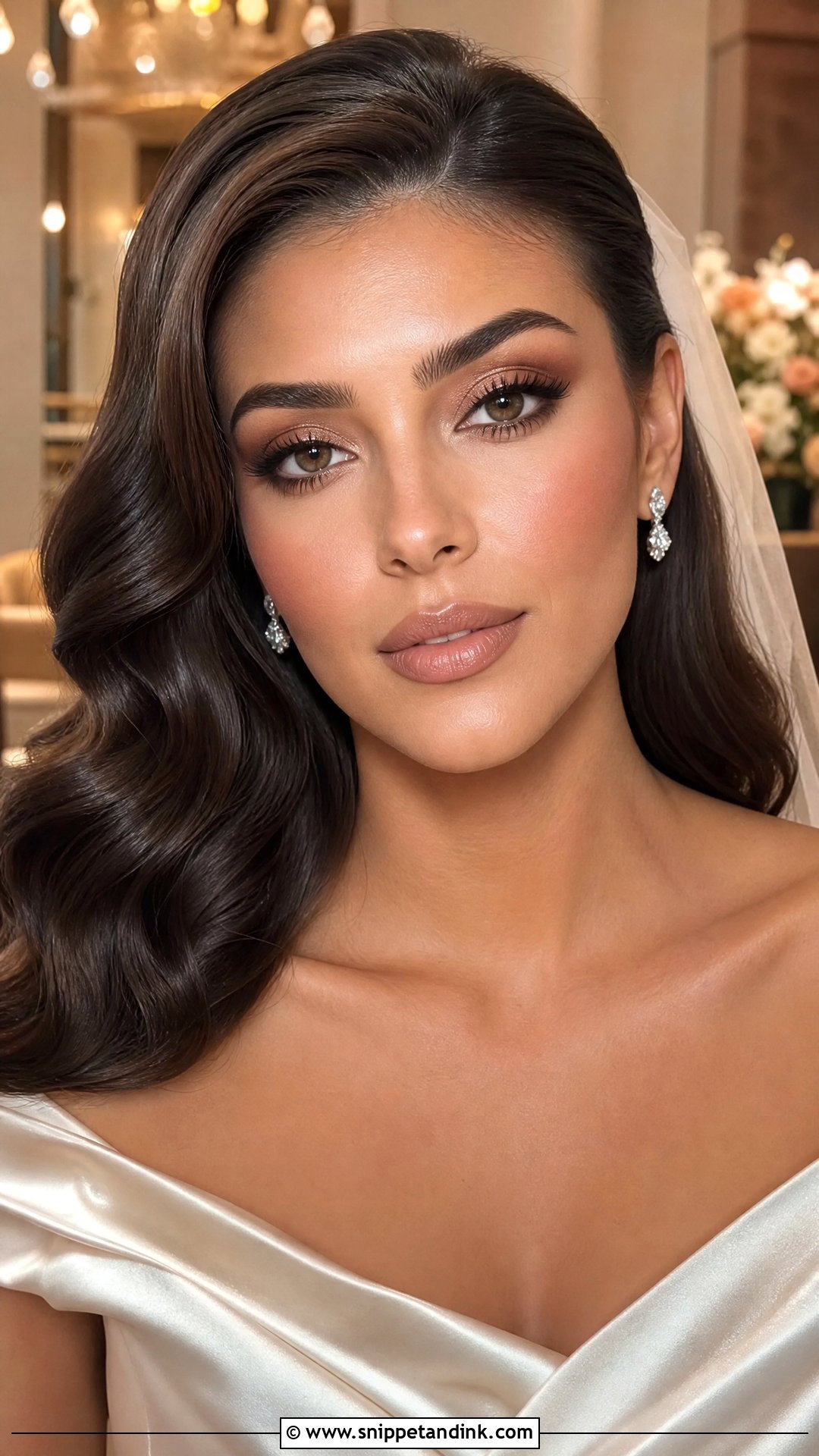 Brown Bridal Makeup With Nude Lip - Snippet and Ink - 20 Brown Bridal Makeup Ideas