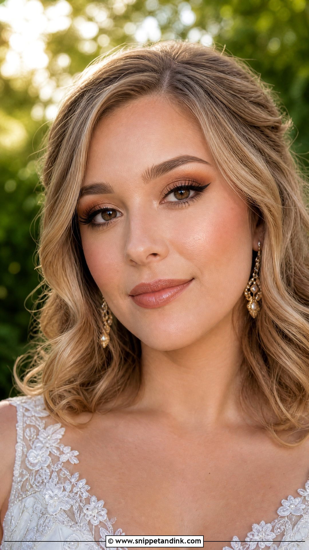 Brown Cat Eye Bridal Makeup - Snippet and Ink - 20 Cat Eye Wedding Makeup Ideas