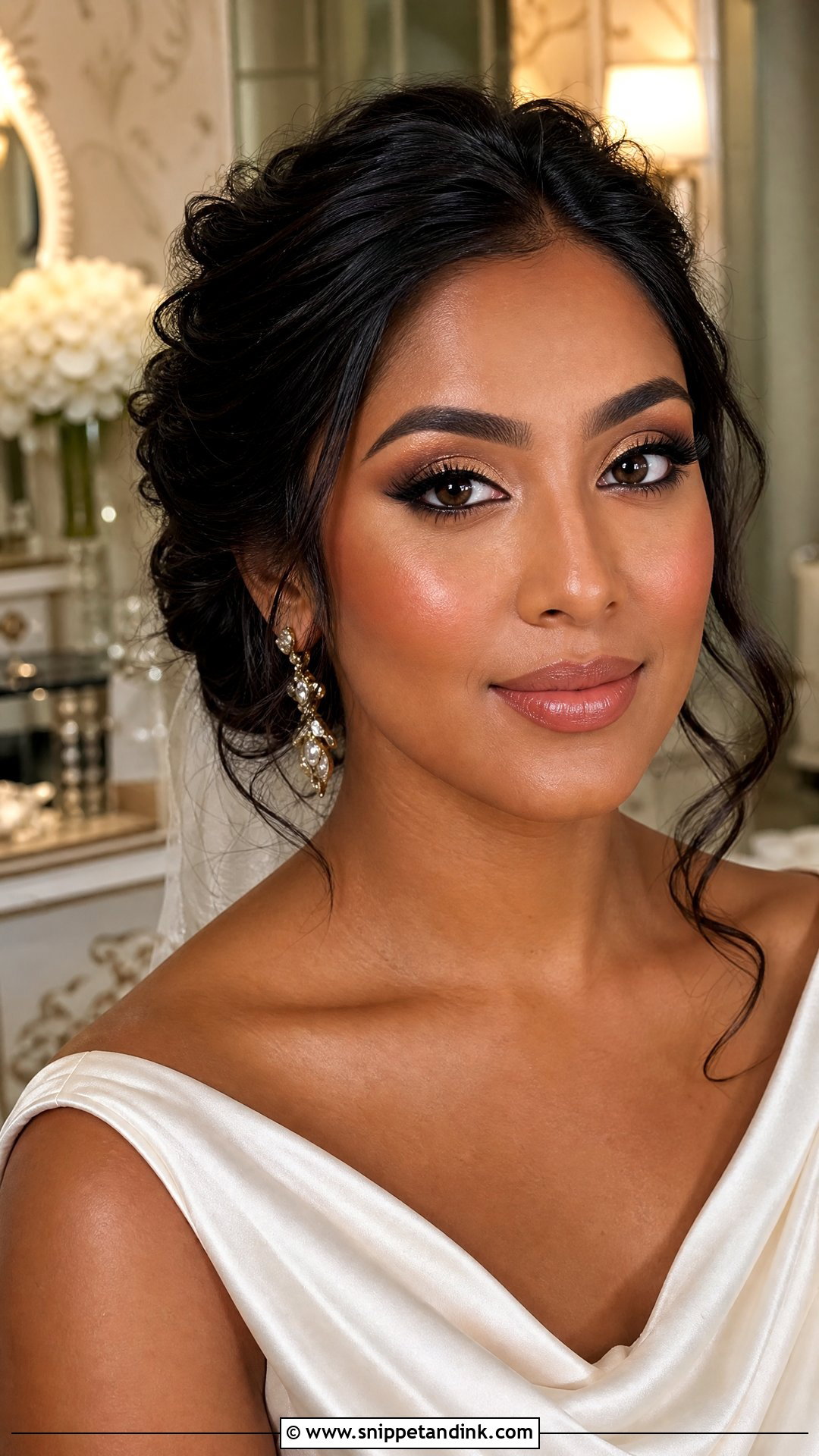 Brown Eye Brunette Bridal Makeup - Snippet and Ink - 20 Brunette Bridal Make Up Ideas