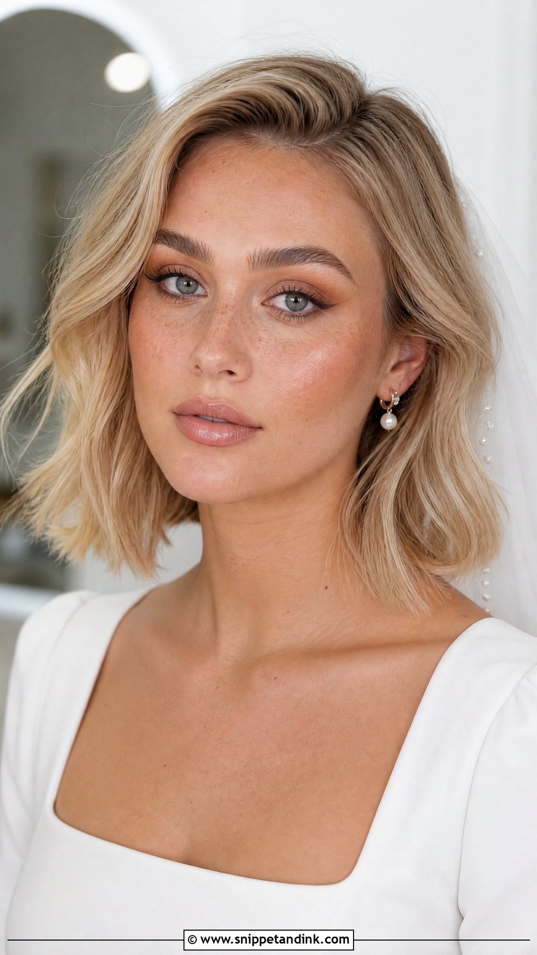 Brown Eyeliner Bridal Makeup With Freckles - Snippet and Ink - 20 Bridal Makeup Freckles