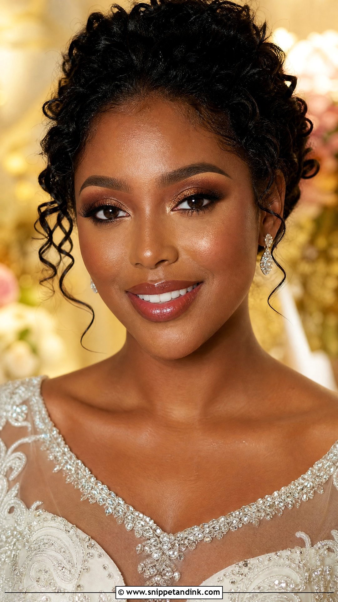 Brown Eyes Bridal Makeup For Deep Skin - Snippet and Ink - 30 Romantic Bridal Wedding Makeup for Brown Eyes