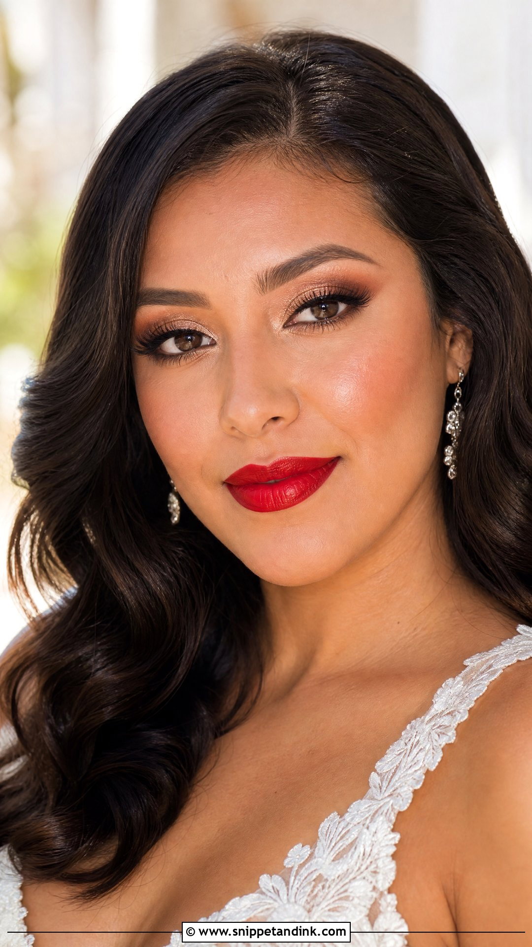Brown Eyes Bridal Makeup Red Lips - Snippet and Ink - 30 Bridal Makeup Red Lips