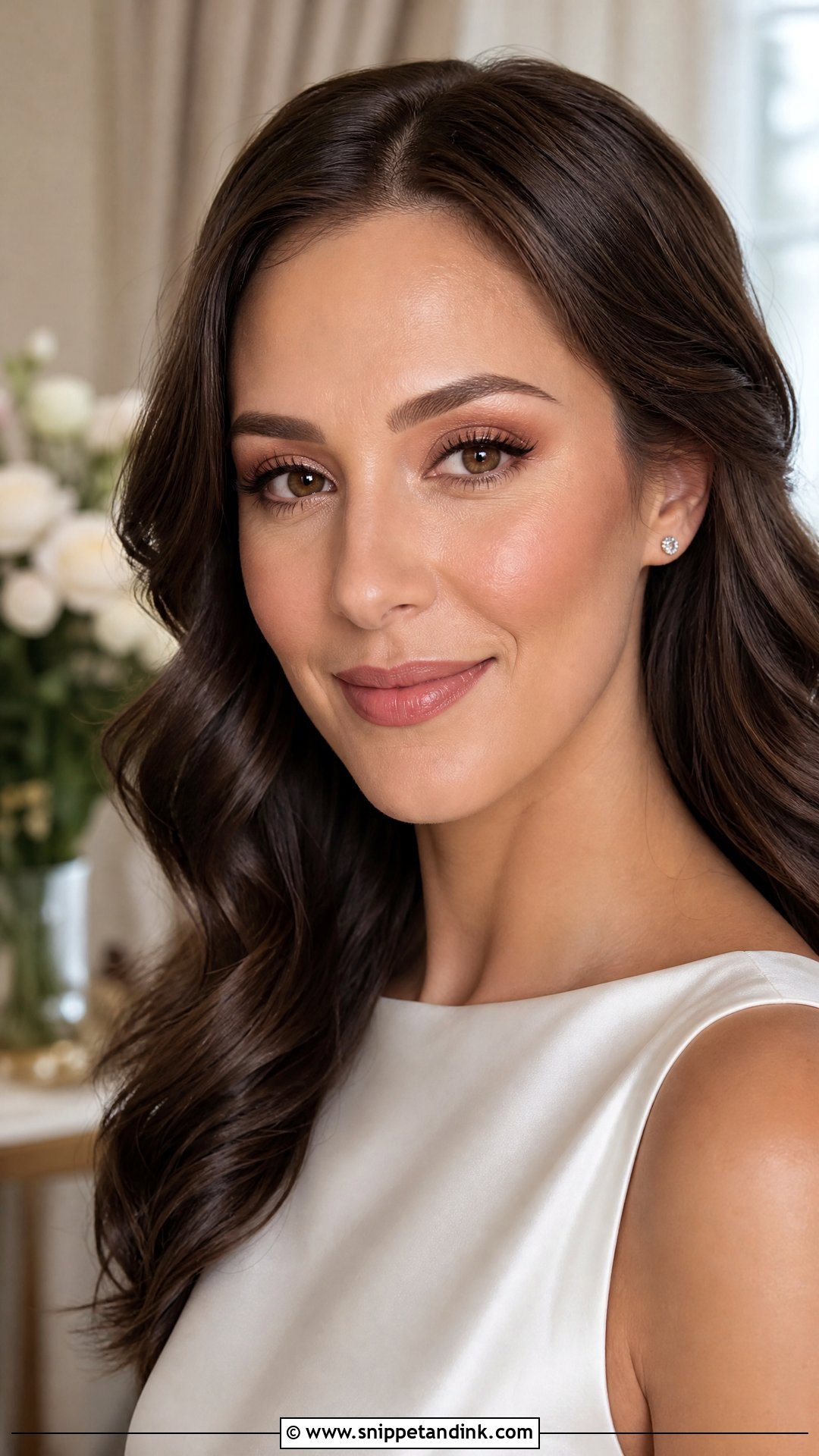 Brown Eyes Minimal Wedding Makeup - Snippet and Ink - 20 Minimal Makeup for Wedding Ideas