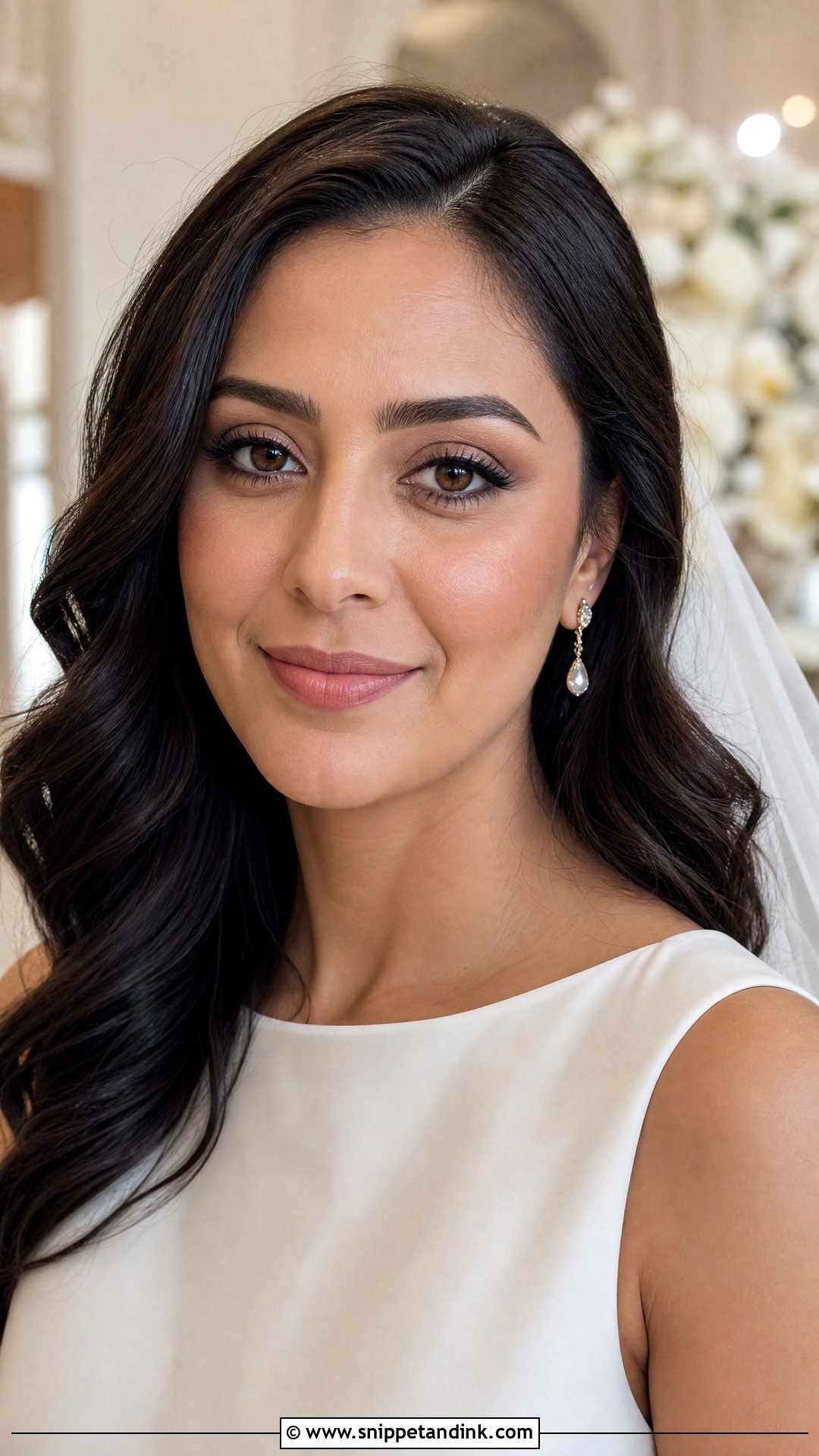 Brown Eyes No Makeup Bride - Snippet and Ink - 20 No Makeup Bride Ideas