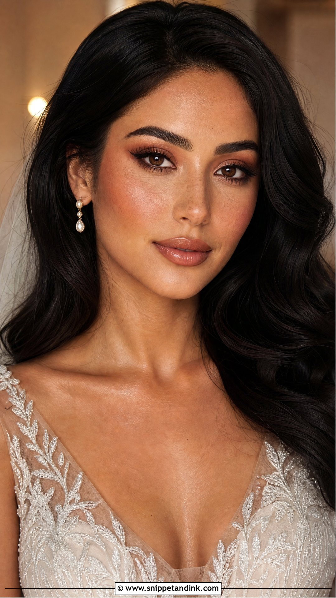 Brown Eyes Wedding Makeup With Freckles - Snippet and Ink - 20 Wedding Makeup Freckles