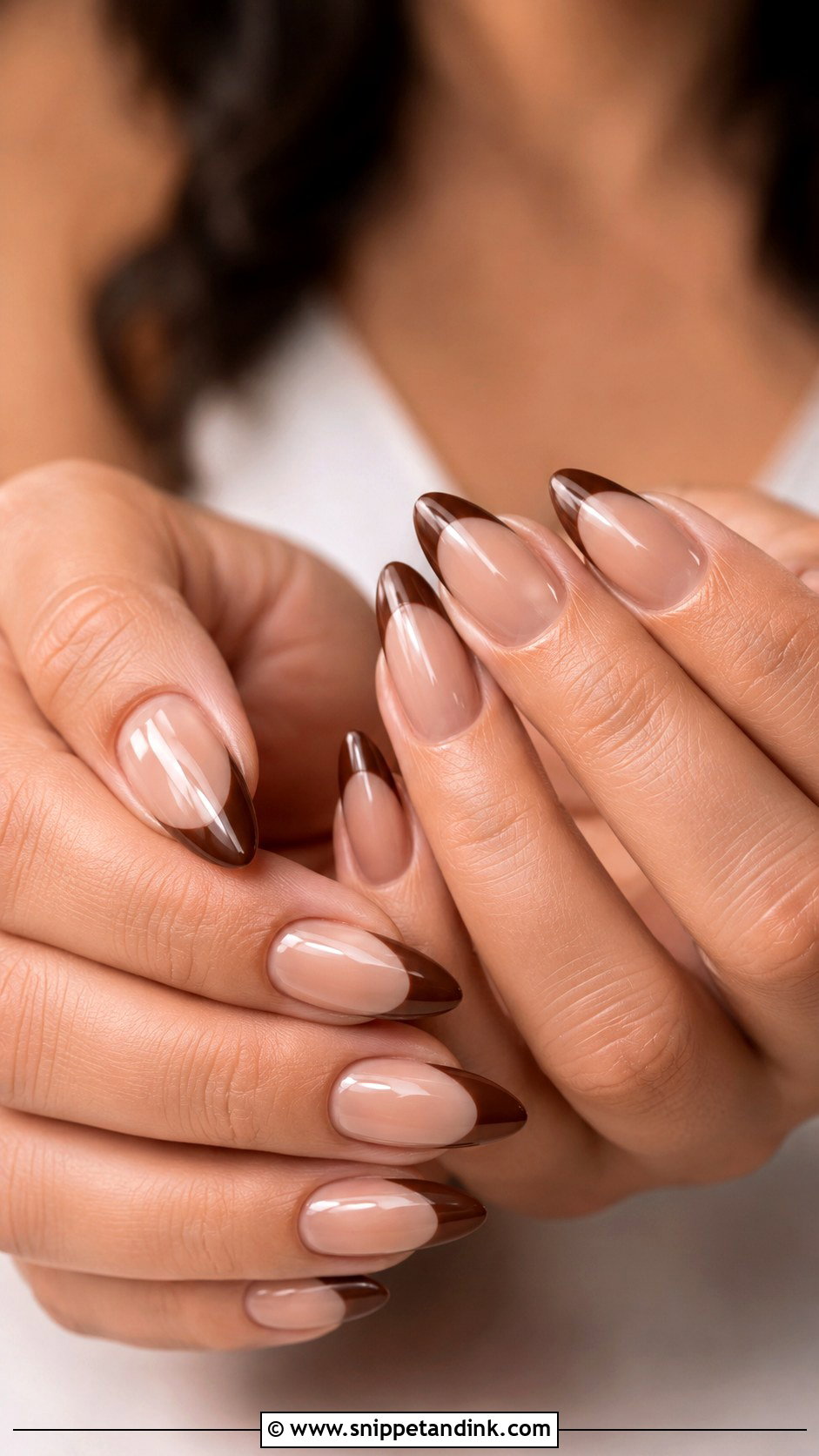 Brown French Tip Wedding Nails - Snippet and Ink - 20 Brown Wedding Nails