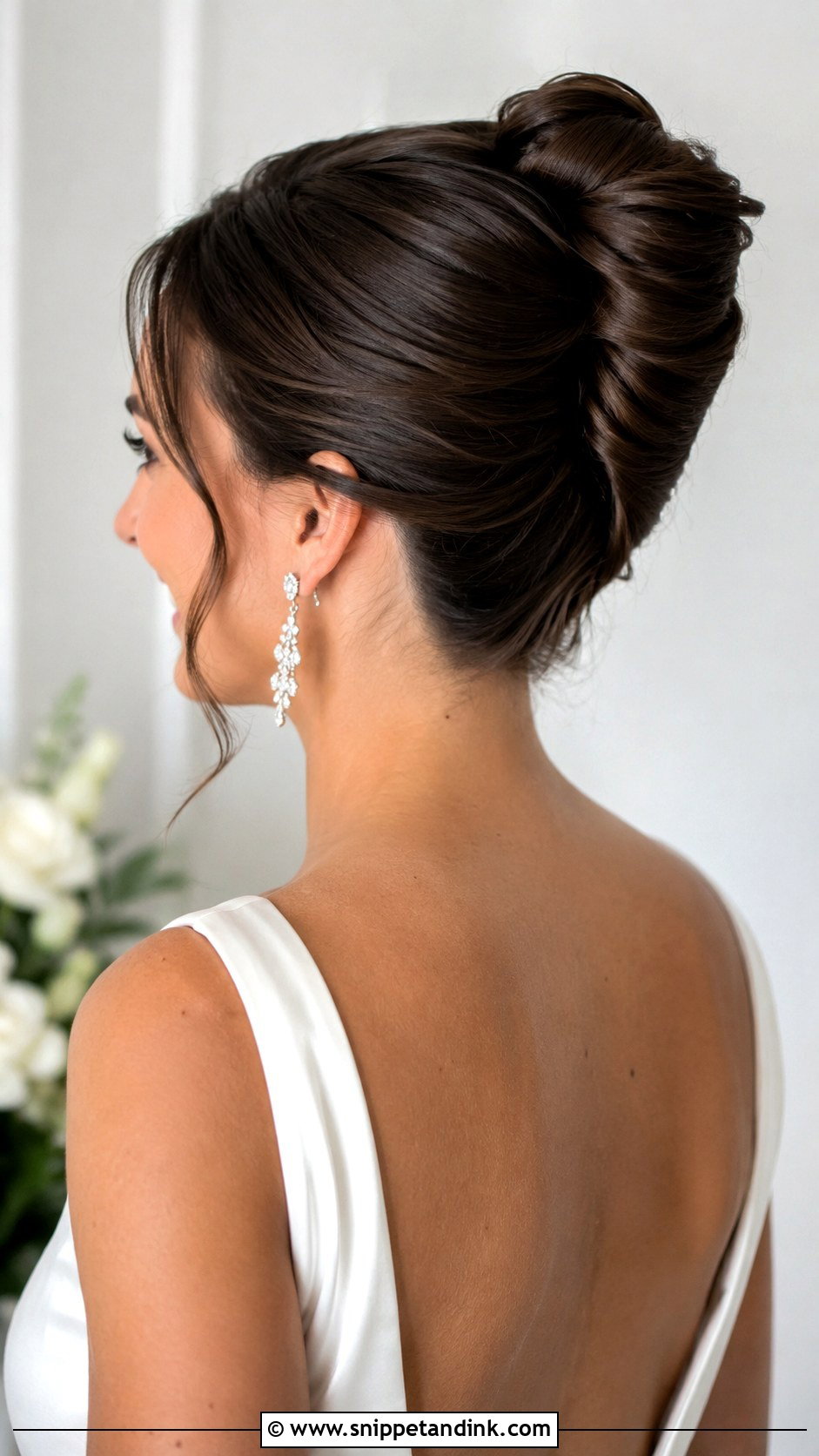 Brown French Twist Updo - Snippet and Ink - 20 Brown Bridal Hair Ideas