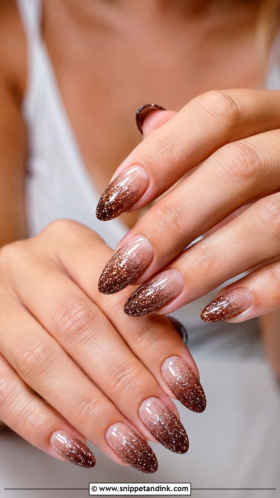 Brown Glitter Wedding Nails - Snippet and Ink - 20 Brown Wedding Nails