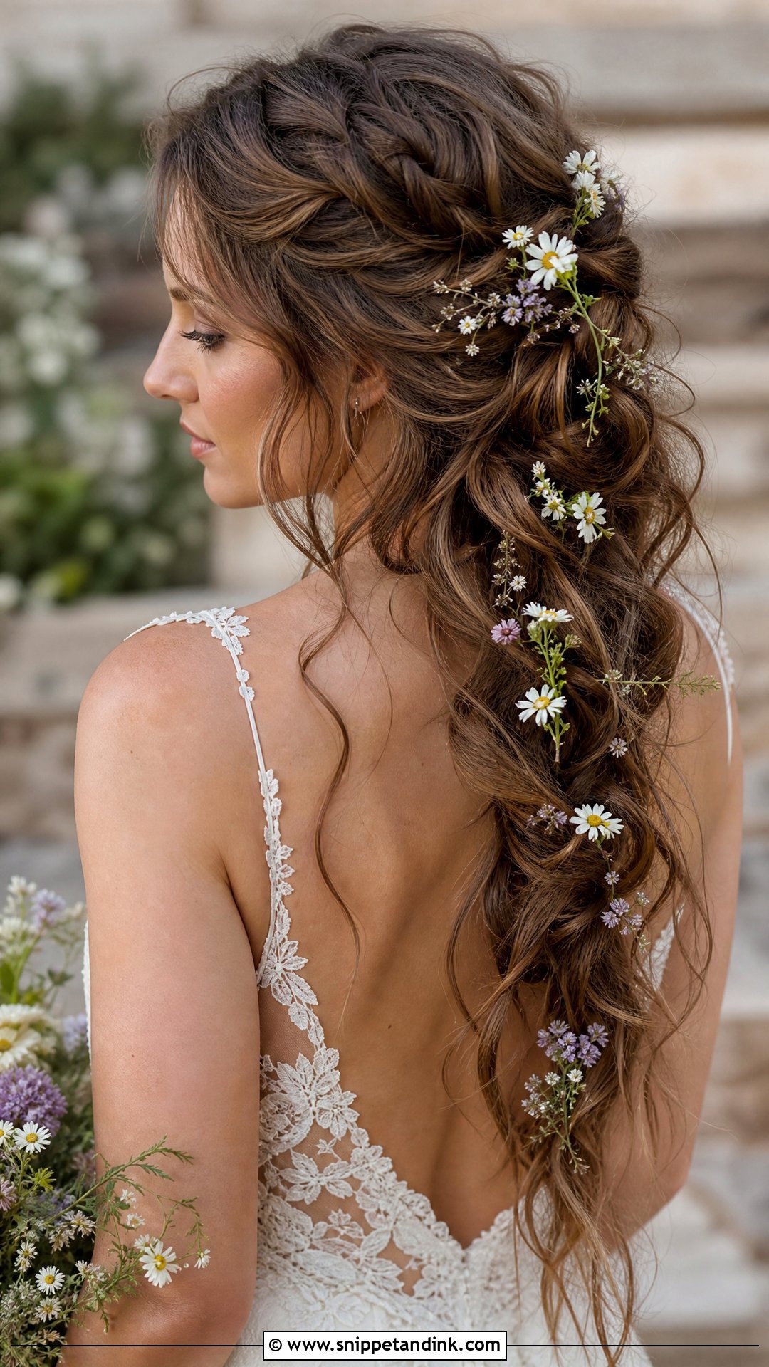 Brown Hair Boho Braids - Snippet and Ink - 20 Wedding Hair Brown Ideas