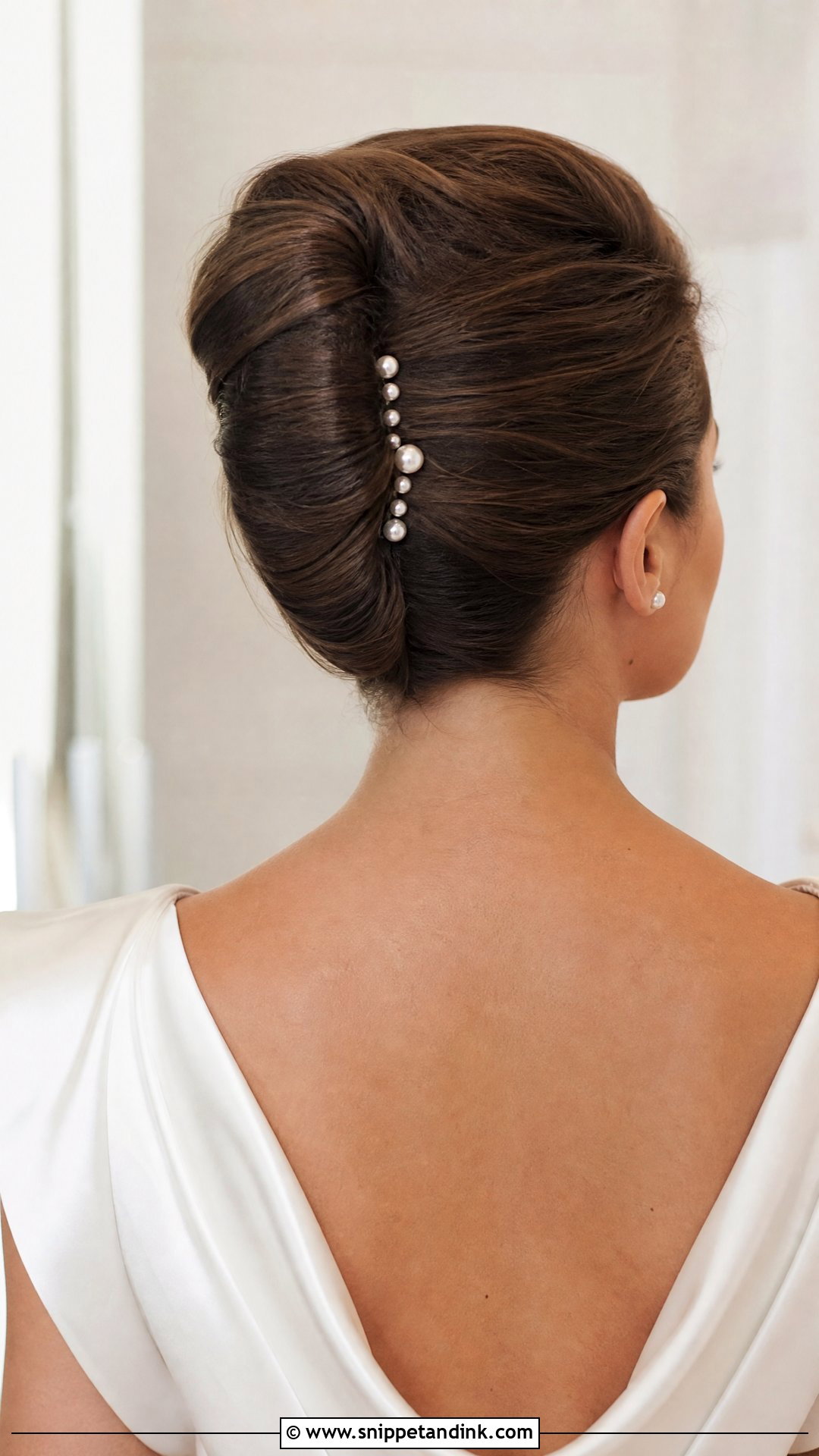 Brown Hair Bridal French Twist - Snippet and Ink - 15 Brown Hair Bridal Hairstyles