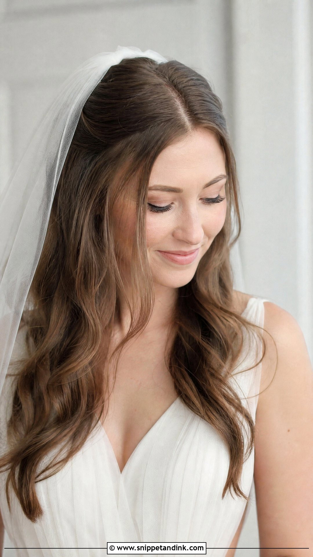 Brown Hair Bridal Loose Waves - Snippet and Ink - 15 Brown Hair Bridal Hairstyles