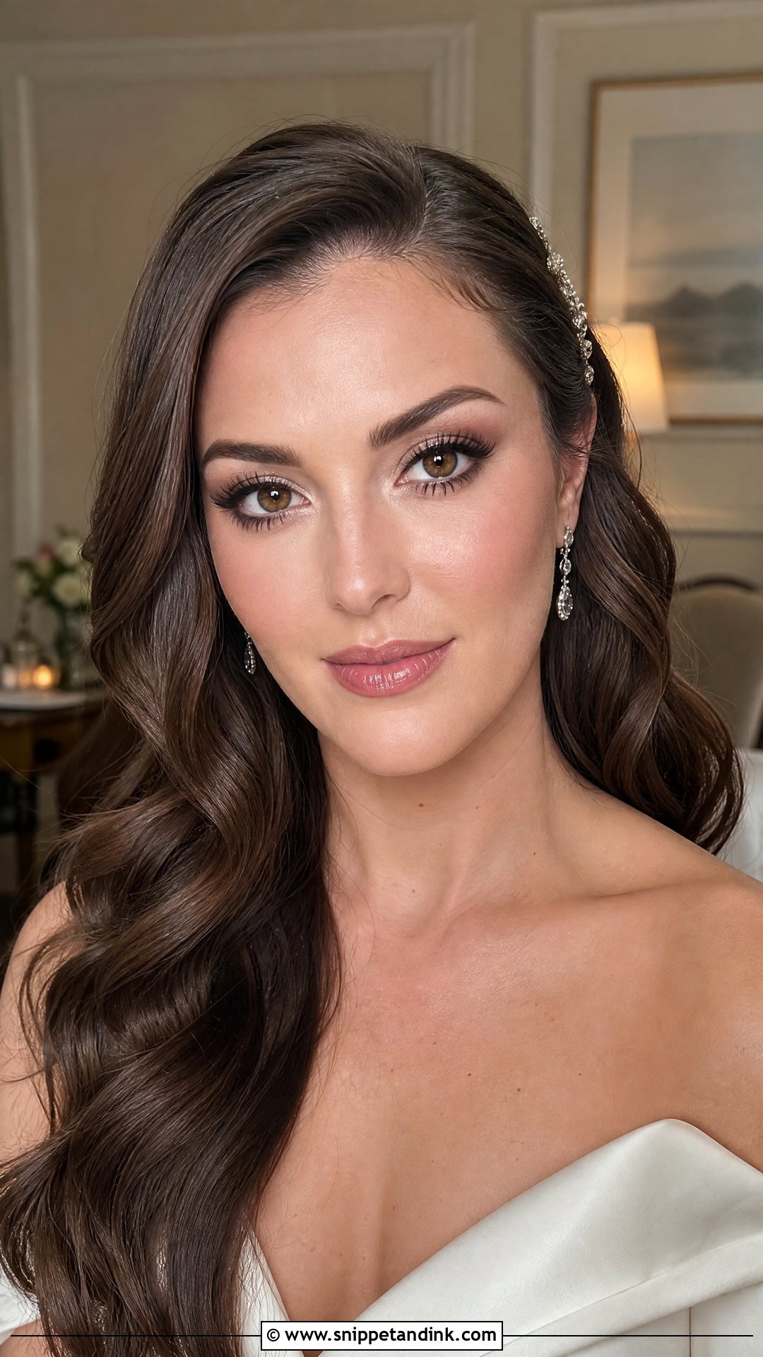 Brown Hair Bridal Makeup For Fair Skin - Snippet and Ink - 20 Bridal Makeup for Fair Skin Ideas