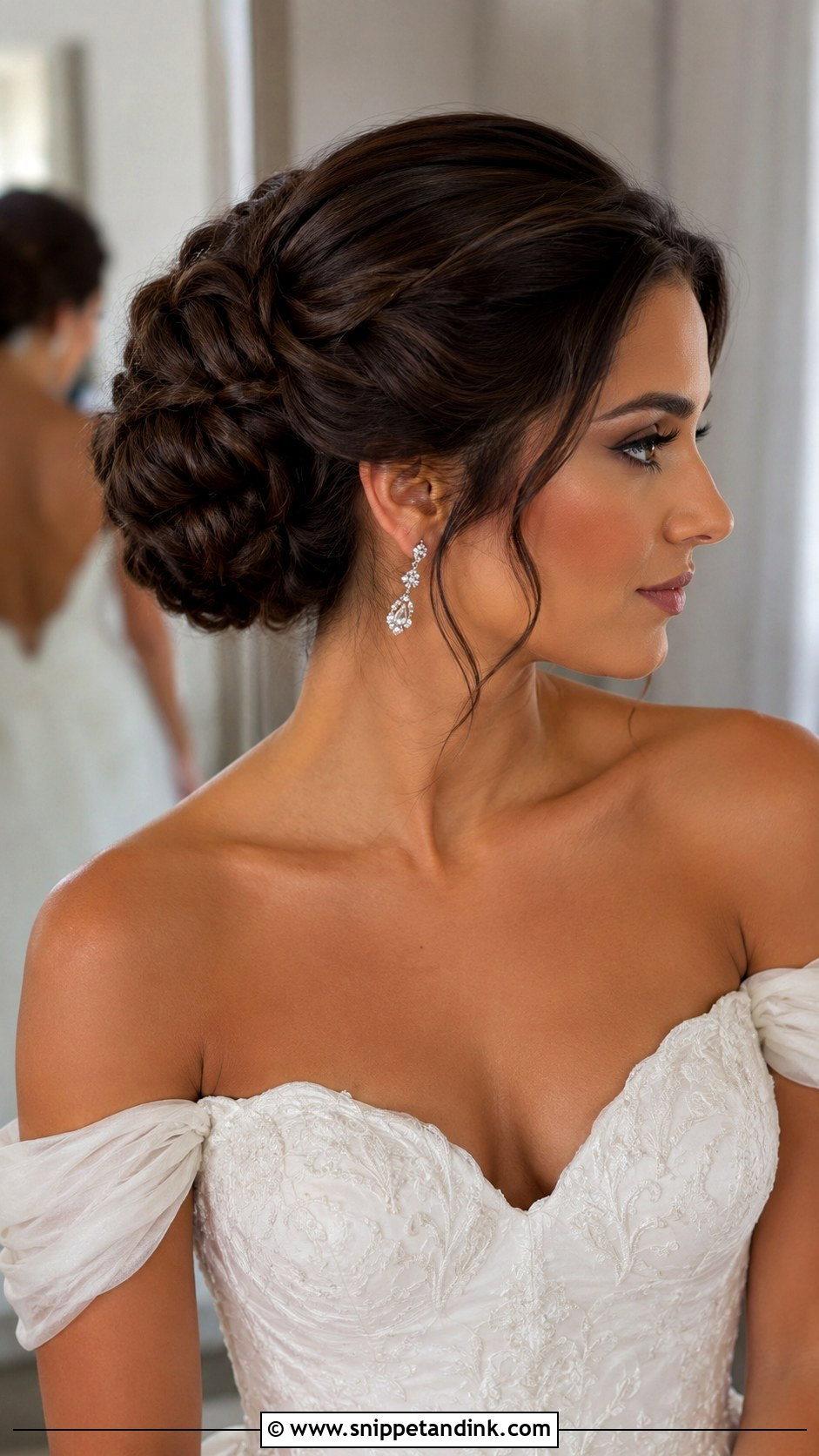 Brown Hair Updo For Thick Hair - Snippet and Ink - 20 Brown Hair Wedding Updo Ideas