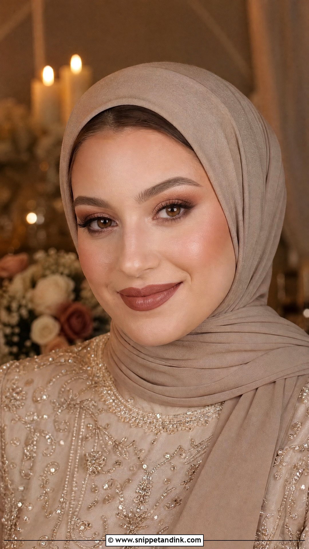 Brown Hijabi Bridal Makeup - Snippet and Ink - 20 Hijabi Bridal Makeup Ideas