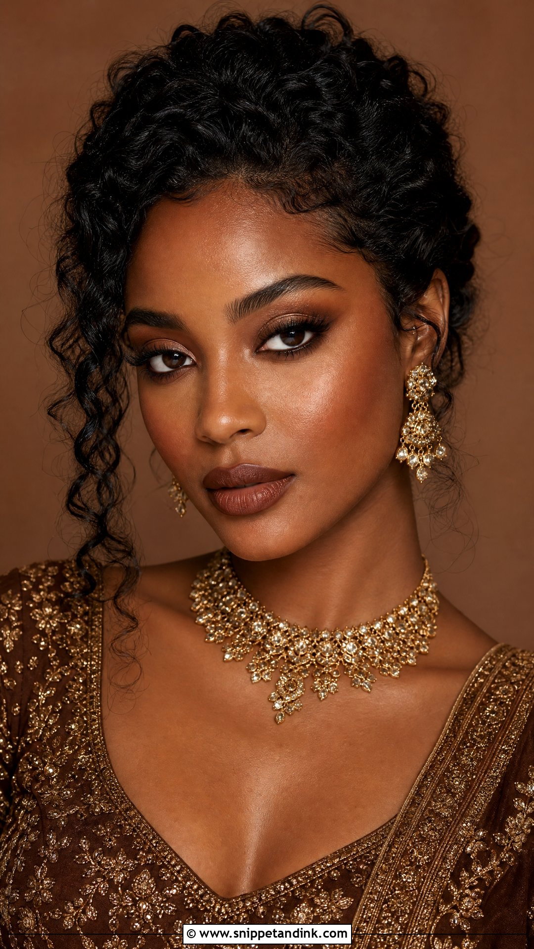 Brown Lehenga Nude Makeup - Snippet and Ink - 20 Lengha Makeup Looks