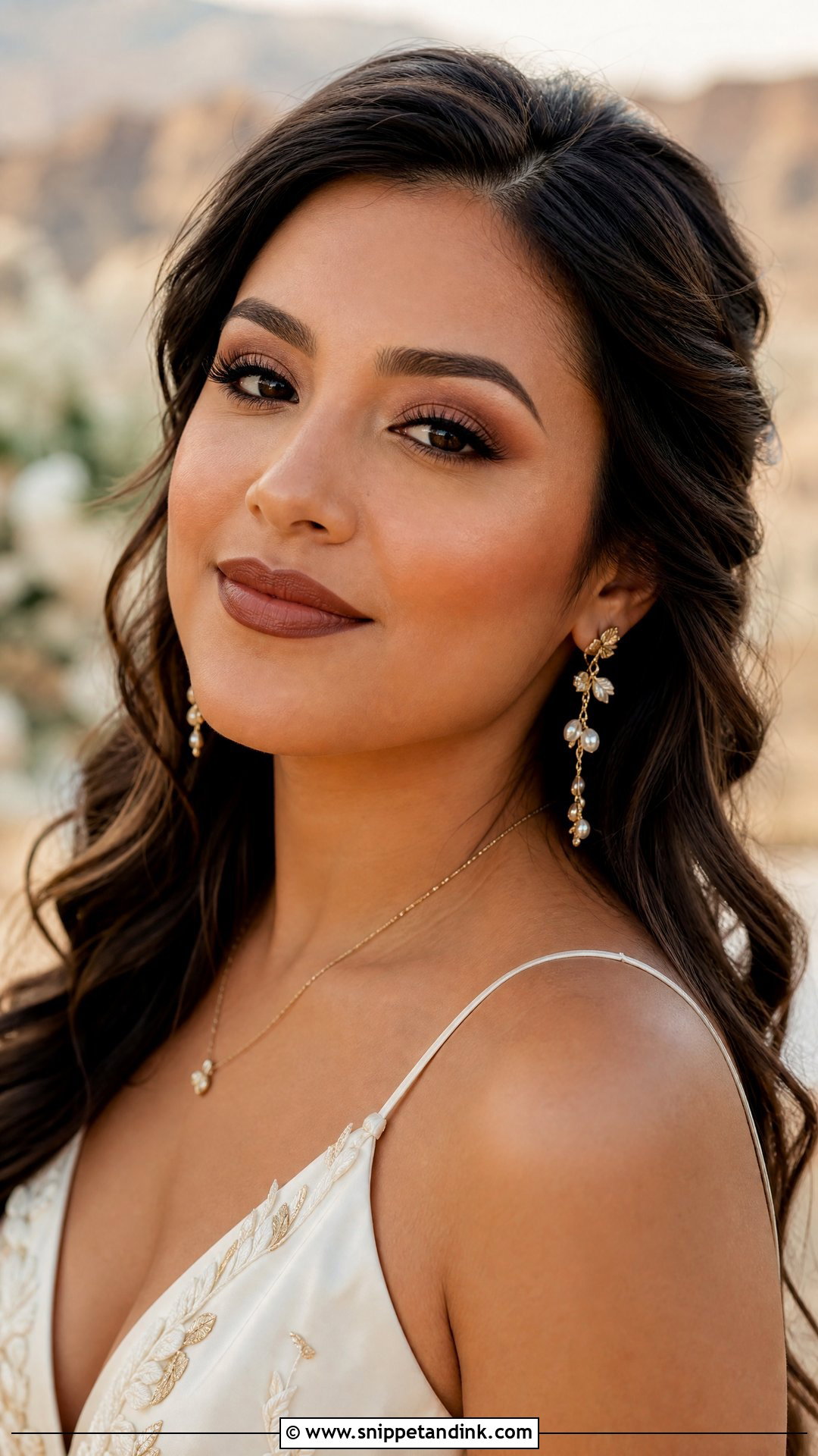 Brown Lip Wedding Makeup - Snippet and Ink - 25 Alternative Wedding Makeup Ideas