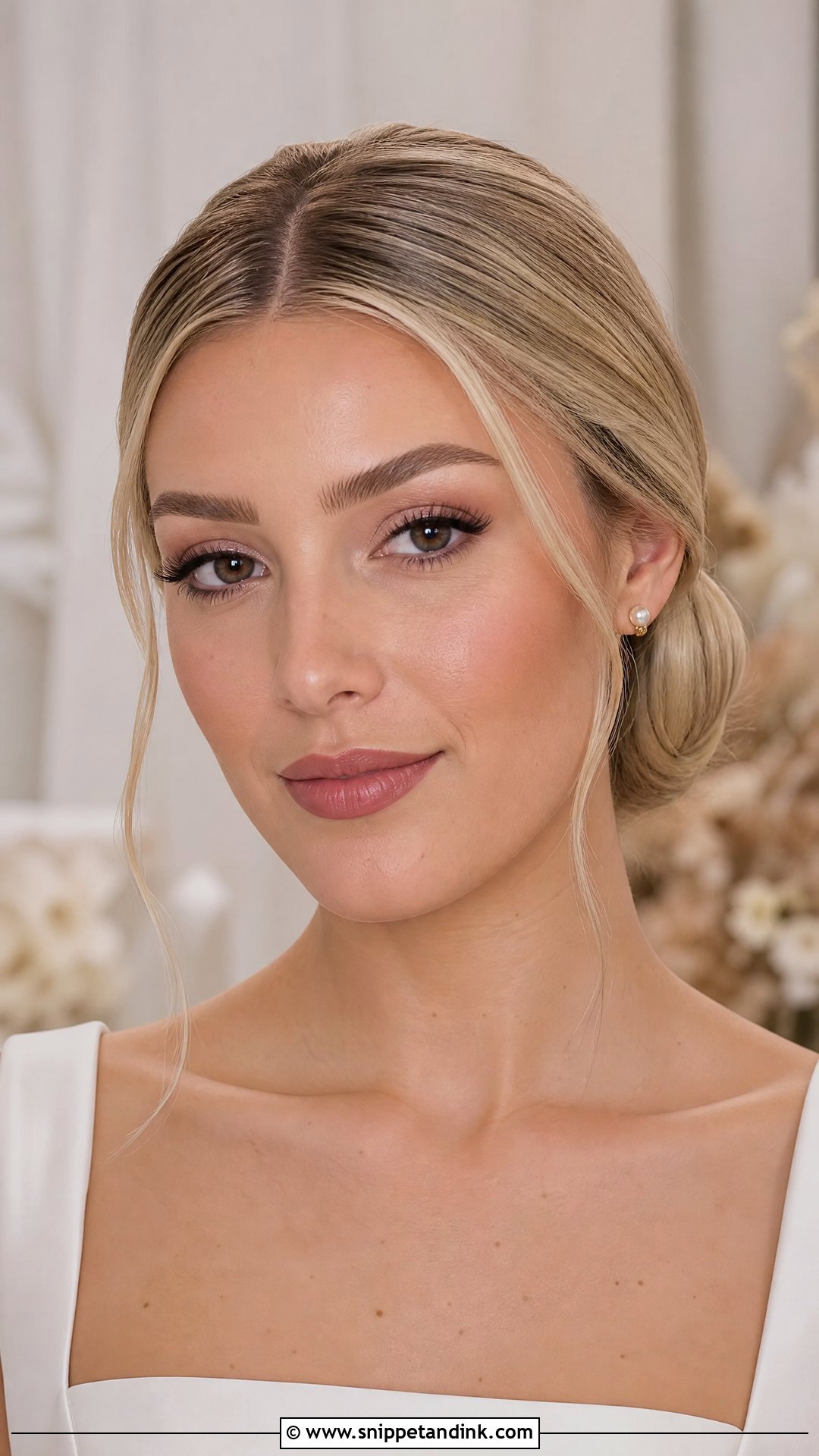 Brown Pink Bridal Makeup - Snippet and Ink - 20 Bride Lipstick Ideas