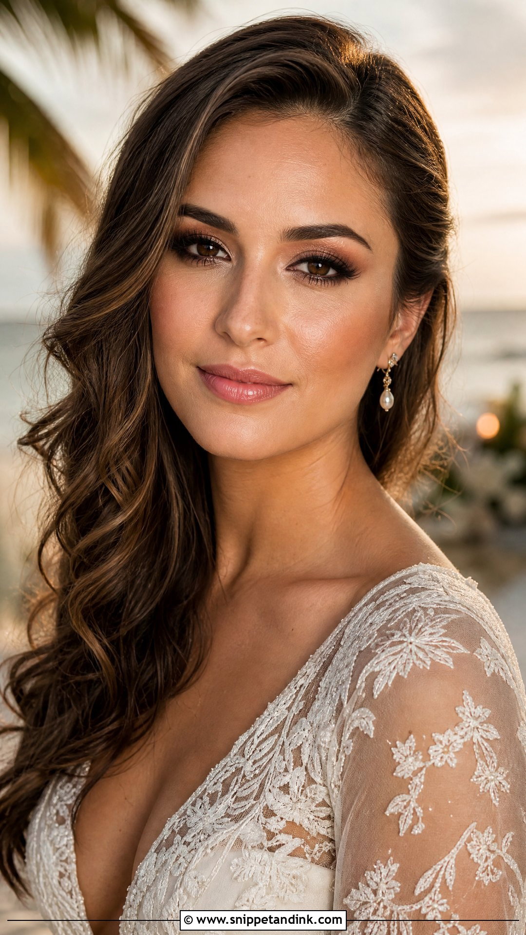 Brown Smokey Beach Wedding Makeup - Snippet and Ink - 25 Beach Wedding Makeup Ideas