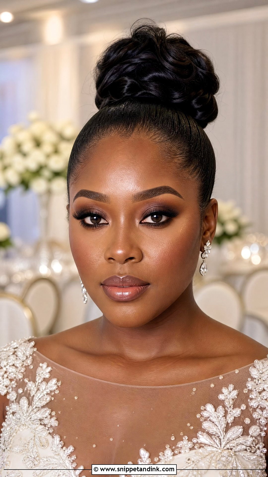Brown Smokey Black Bridal Makeup - Snippet and Ink - 20 Black Bridal Makeup Dark Skin Natural Looks