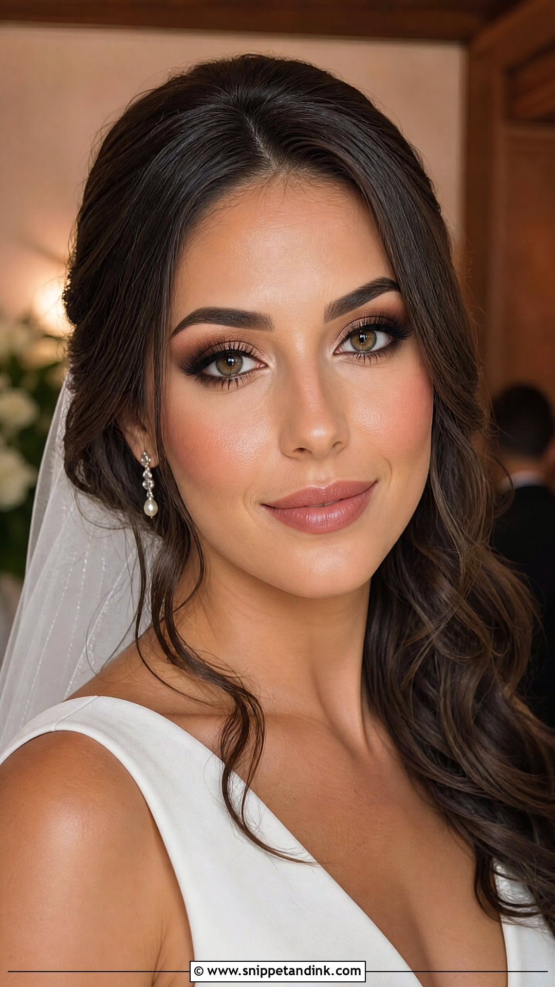 Brown Smokey Bridal HD Makeup - Snippet and Ink - 20 Bridal HD Makeup Ideas