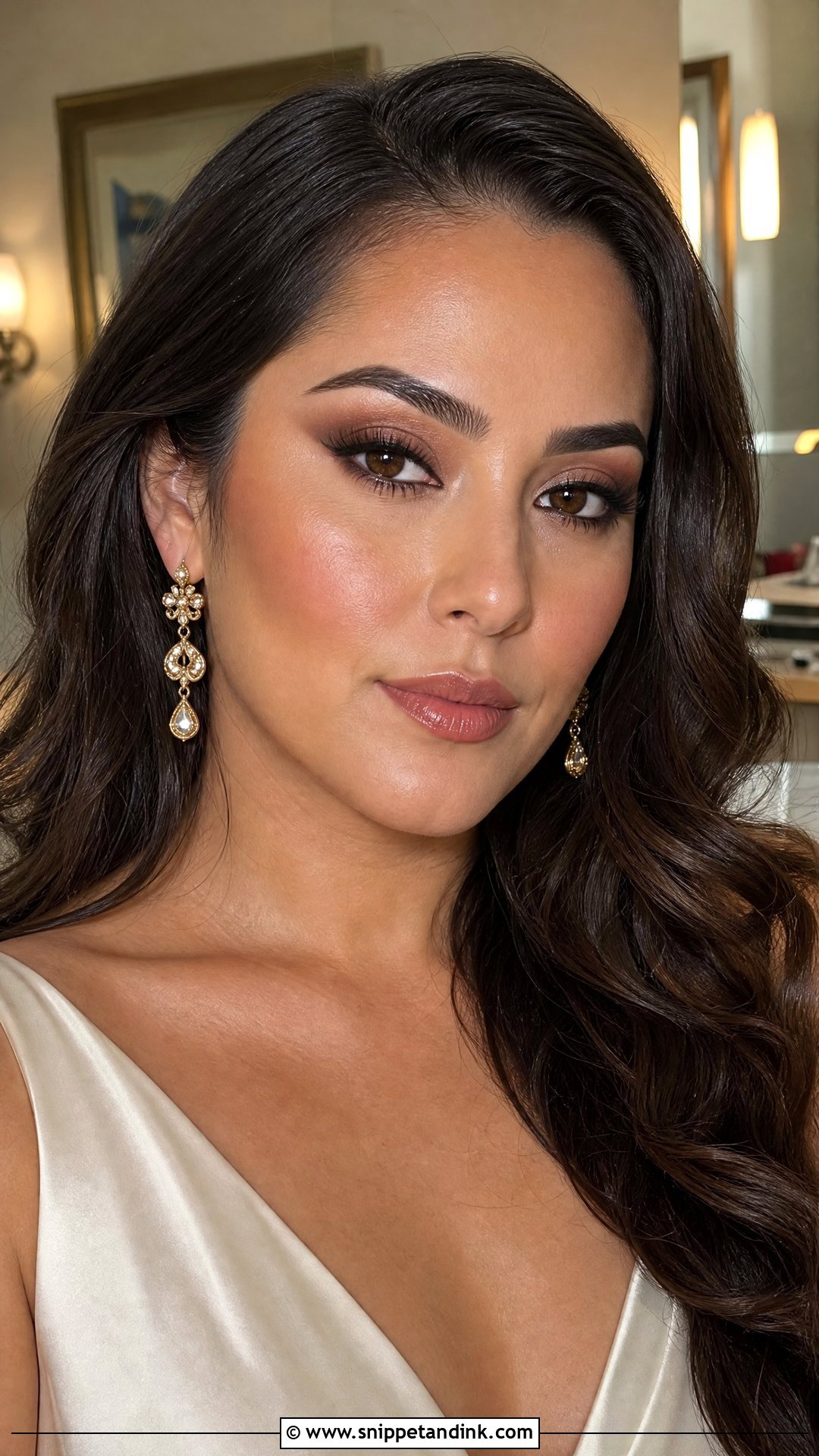 Brown Smokey Bridal Makeup - Snippet and Ink - 20 Romantic Bridal Wedding Makeup Ideas
