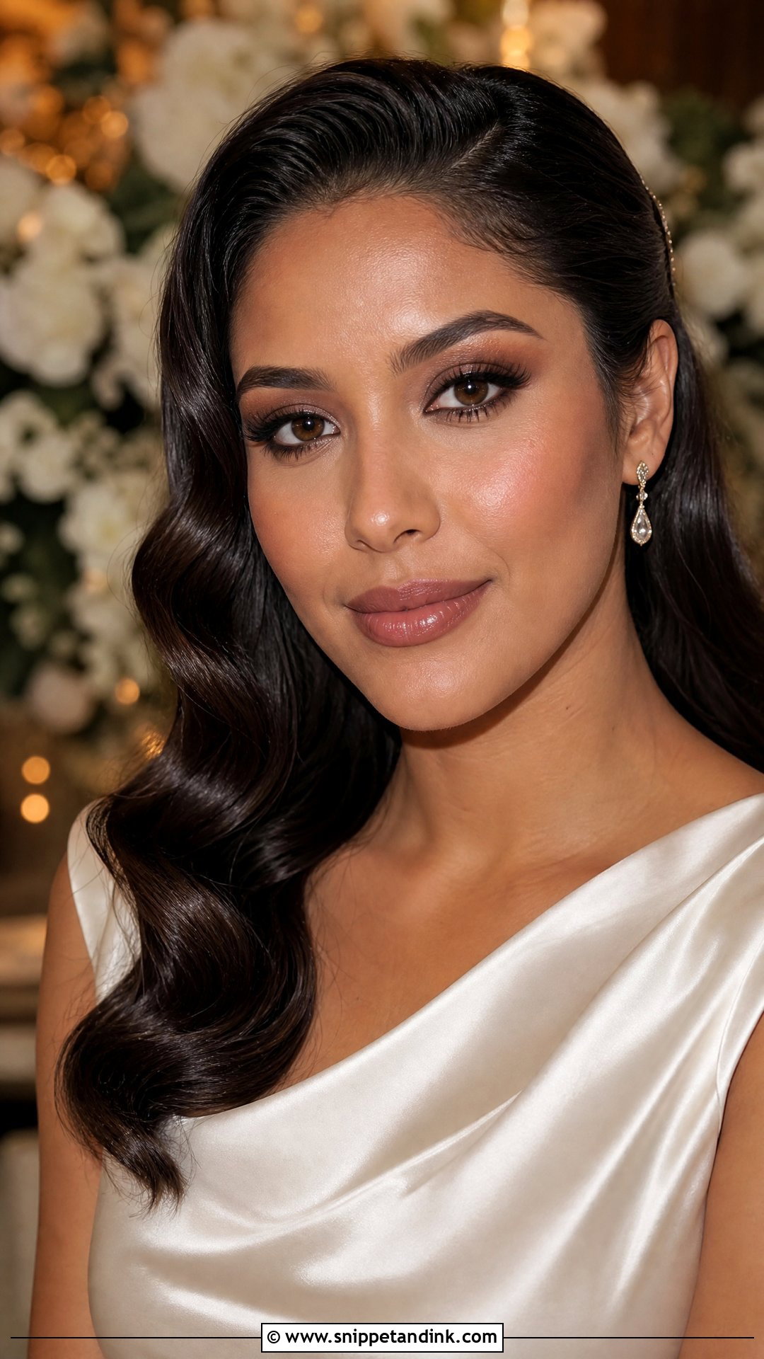 Brown Smokey Bridal Makeup - Snippet and Ink - 25 Natural Glowy Bridal Makeup Ideas