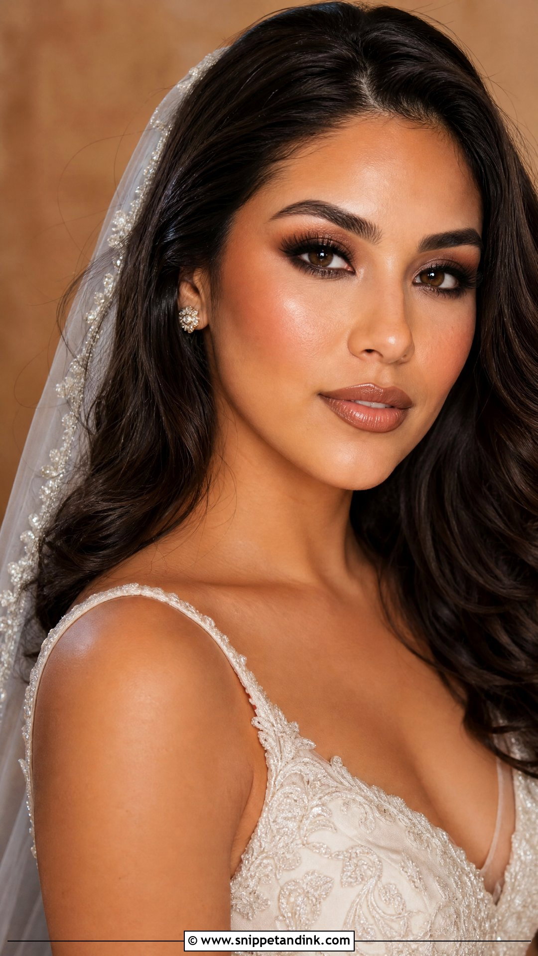 Brown Smokey Bridal Makeup - Snippet and Ink - 20 Heavy Wedding Makeup Ideas