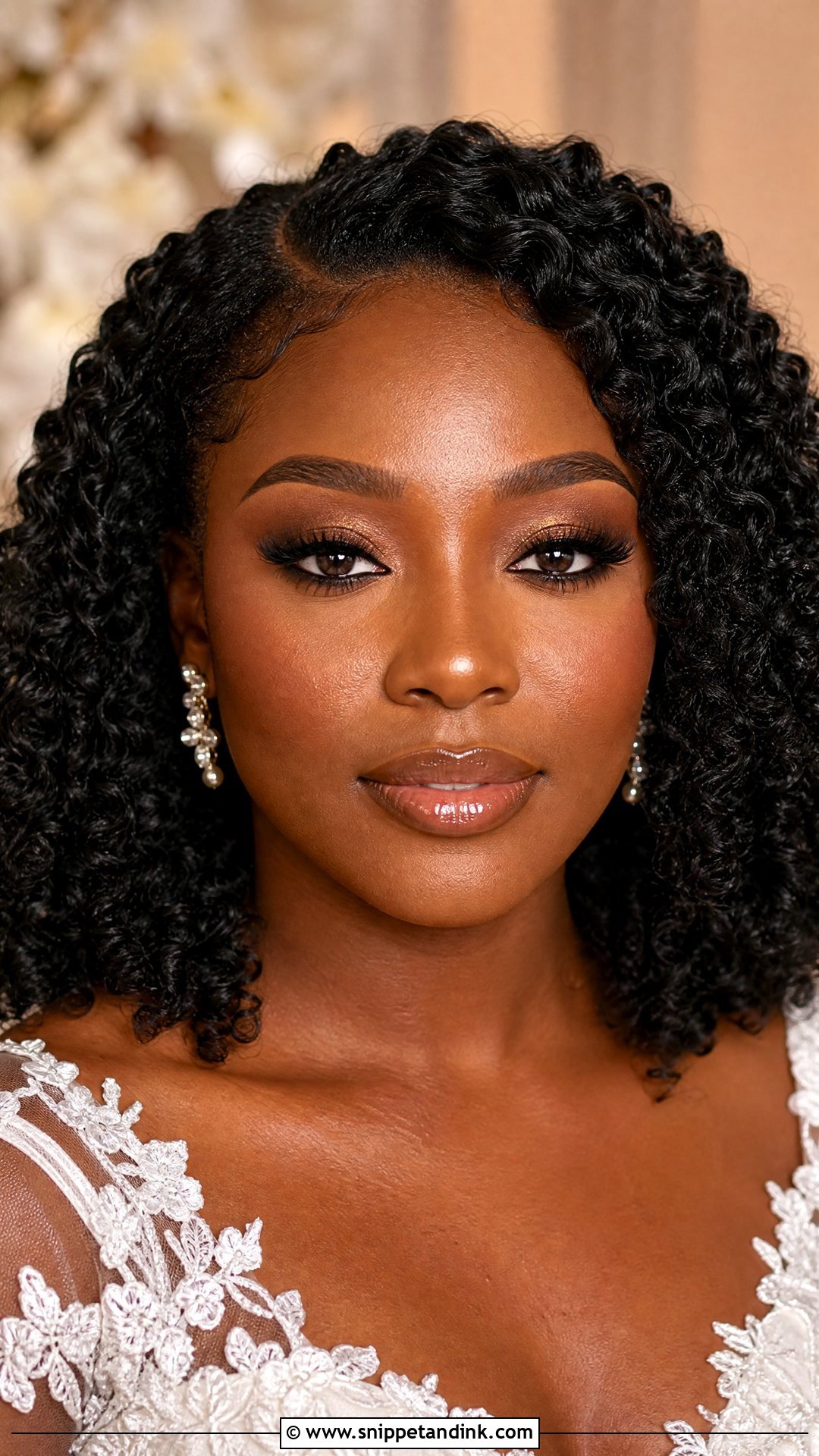 Brown Smokey Bridal Makeup For Black Women - Snippet and Ink - 25 Bridal Makeup Black Women