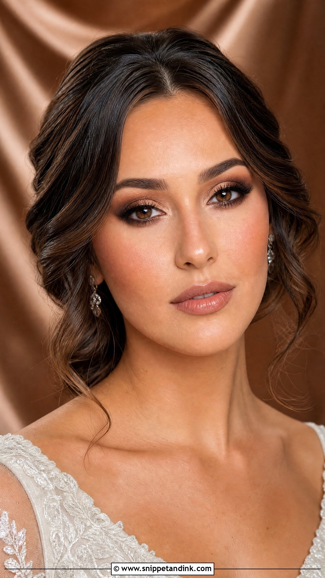Brown Smokey Bridal Makeup For Blue Eyes - Snippet and Ink - 30 Soft Glam Bridal Makeup for Blue Eyes