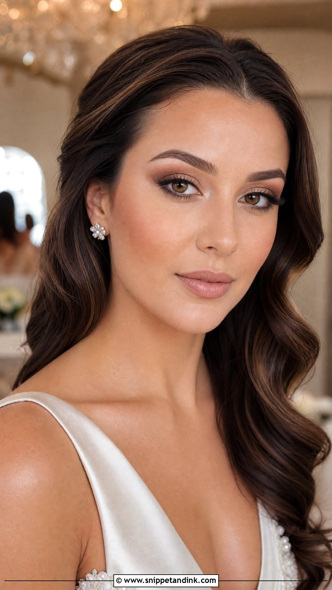 Brown Smokey Bridal Makeup For Fair Skin - Snippet and Ink - 20 Bridal Makeup Fair Skin Ideas