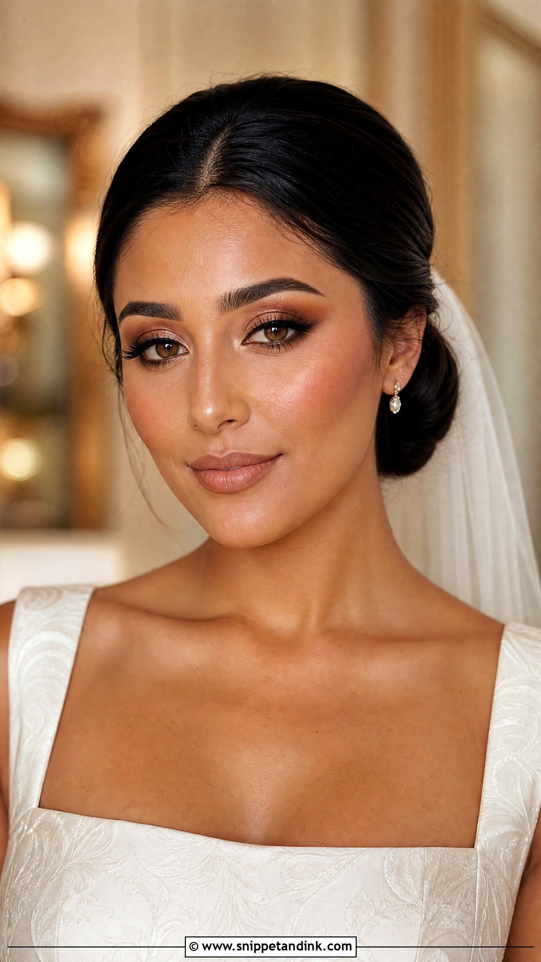 Brown Smokey Bridal Makeup For Hooded Eyes - Snippet and Ink - 25 Bridal Makeup Hooded Eyes