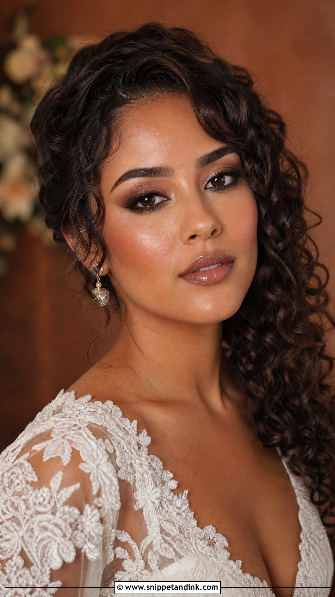 Brown Smokey Bridal Makeup for Black Women - Snippet and Ink - 20 Bridal Makeup for Black Women