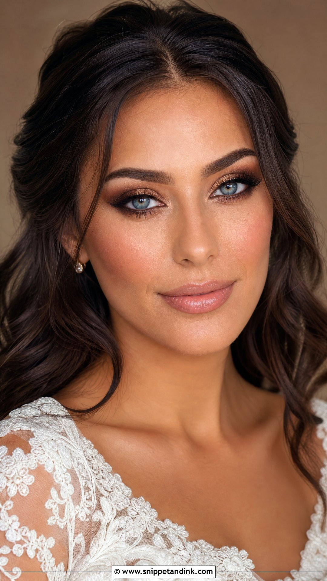 Brown Smokey Bridal Makeup for Blue Eyes - Snippet and Ink - 20 Wedding Day Makeup for Bride Blue Eyes