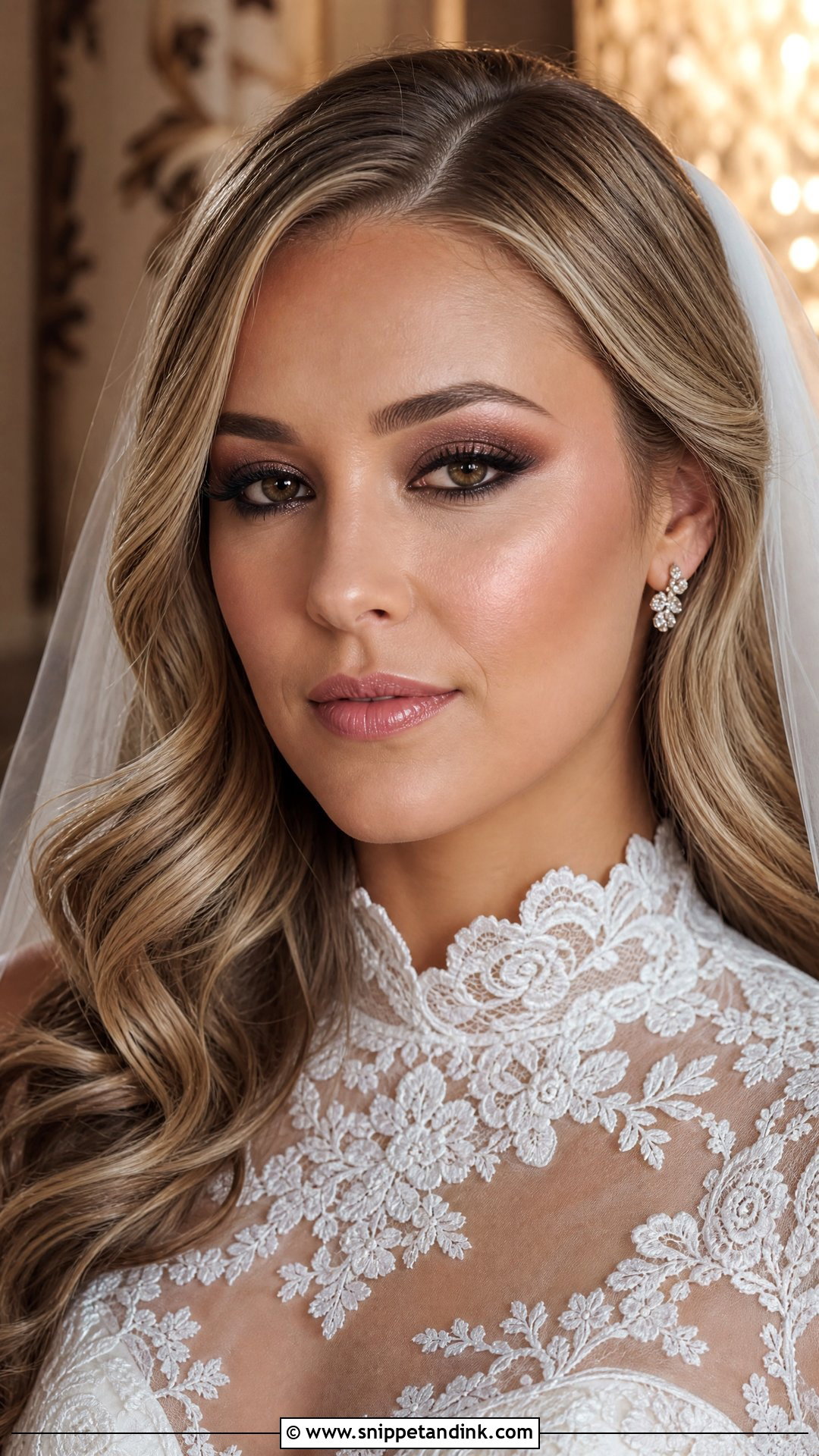 Brown Smokey Eye Bridal Makeup - Snippet and Ink - 20 Brown Bridal Makeup Ideas