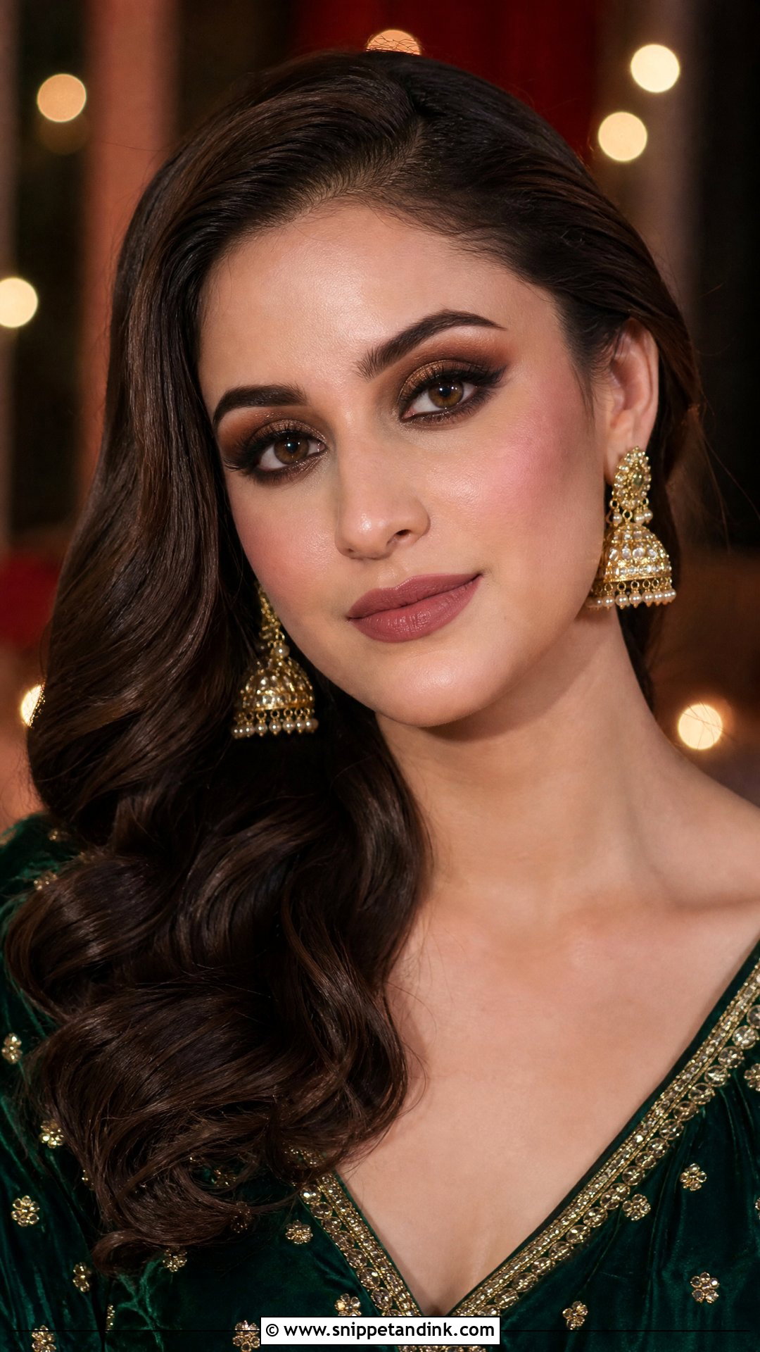 Brown Smokey Eye Indian Wedding Guest Makeup - Snippet and Ink - 20 Makeup for Indian Wedding Guest Ideas