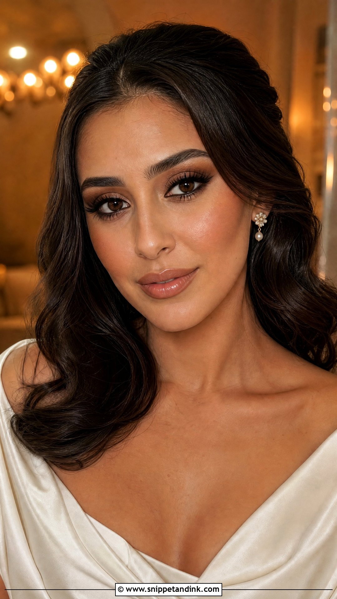Brown Smokey Eye Wedding Makeup - Snippet and Ink - 20 Edgy Wedding Makeup Ideas