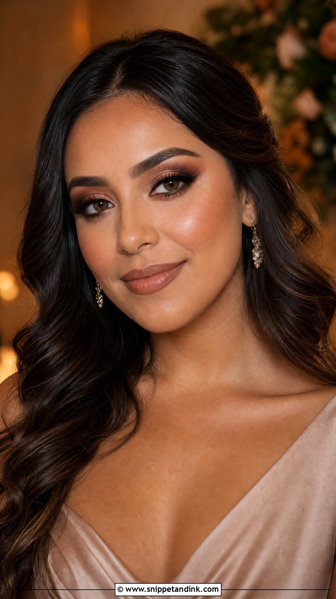Brown Smokey Eye Wedding Makeup - Snippet and Ink - 20 Makeup Inspo for Wedding Ideas
