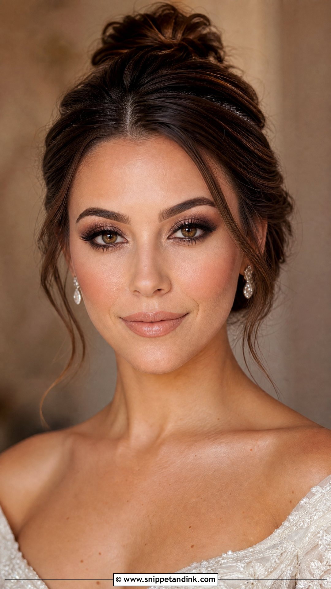 Brown Smokey Eye Wedding Makeup - Snippet and Ink - 20 Brown Wedding Makeup Ideas