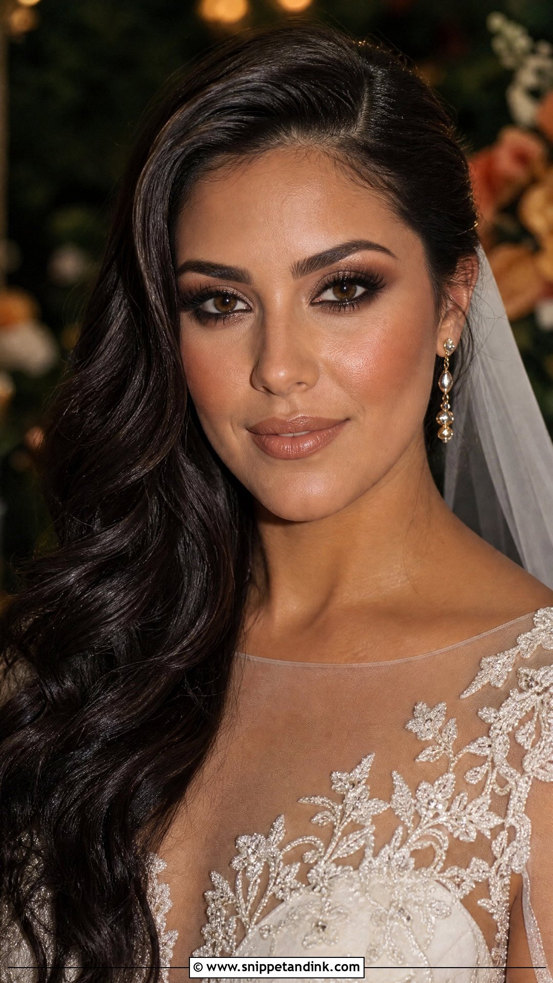 Brown Smokey Fall Bridal Makeup - Snippet and Ink - 25 Fall Wedding Makeup for Bride Ideas