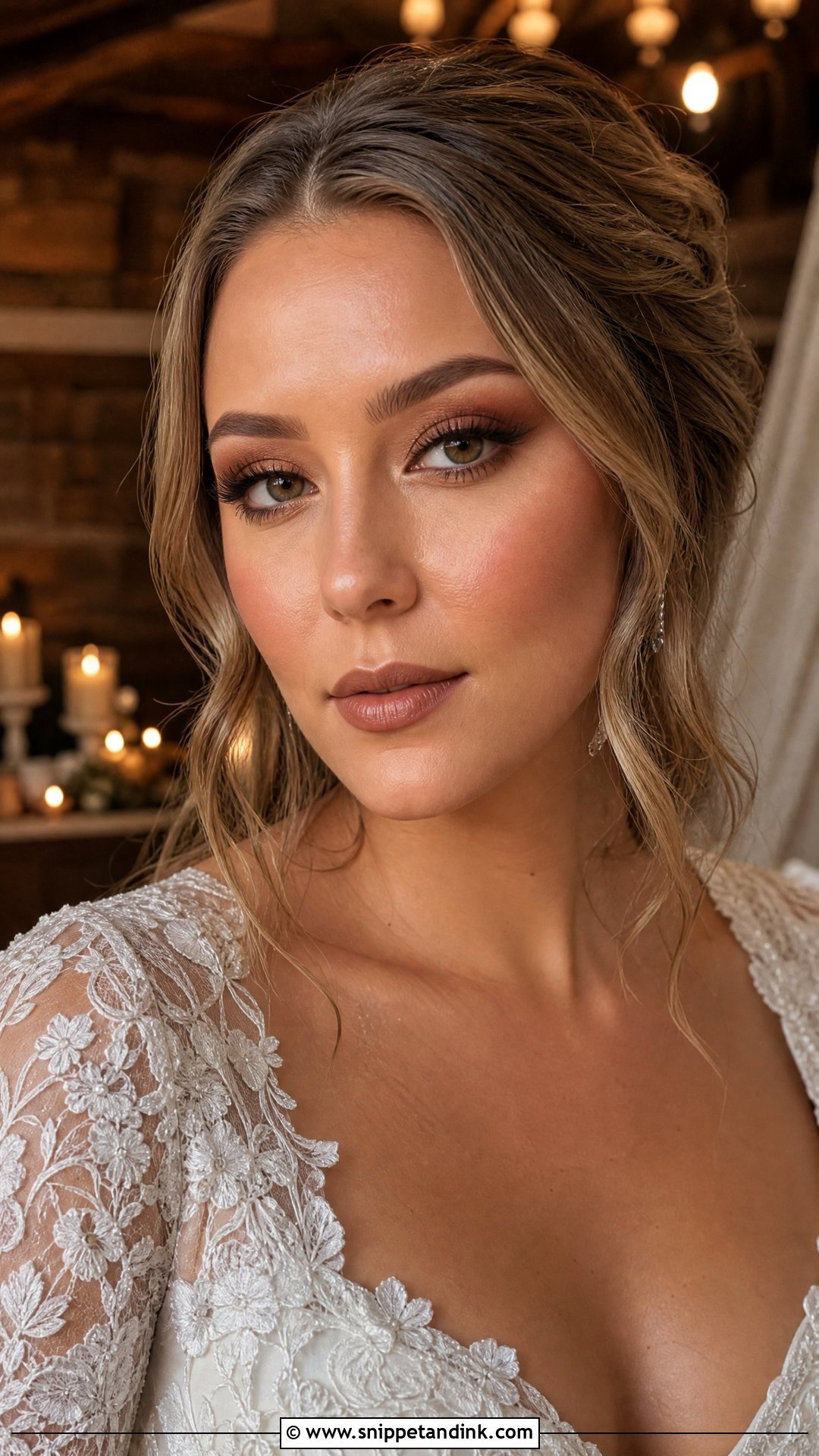 Brown Smokey Glam Bride Makeup - Snippet and Ink - 35 Glam Bride Makeup Ideas