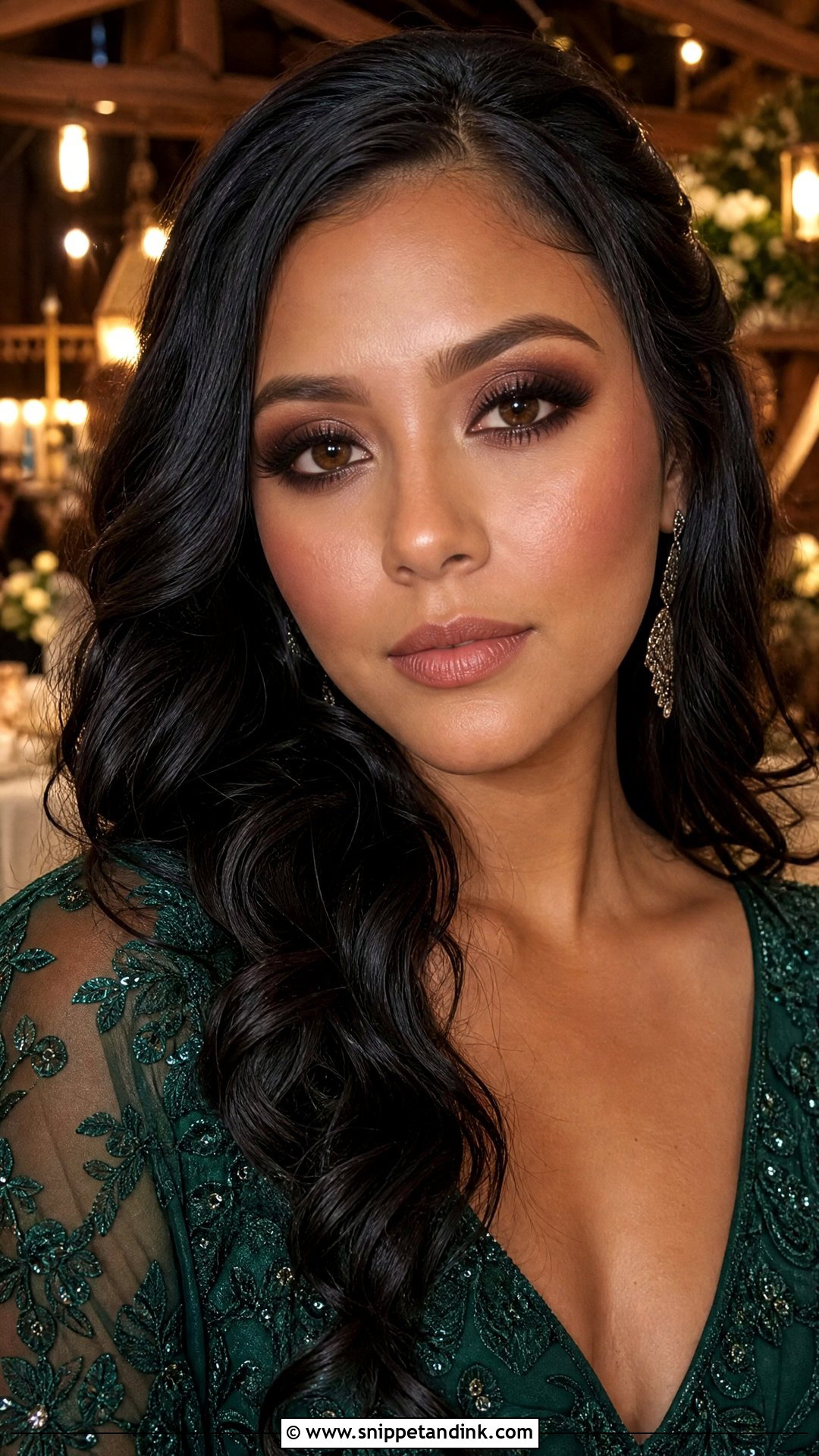 Brown Smokey Night Wedding Makeup - Snippet and Ink - 20 Night Wedding Makeup Ideas