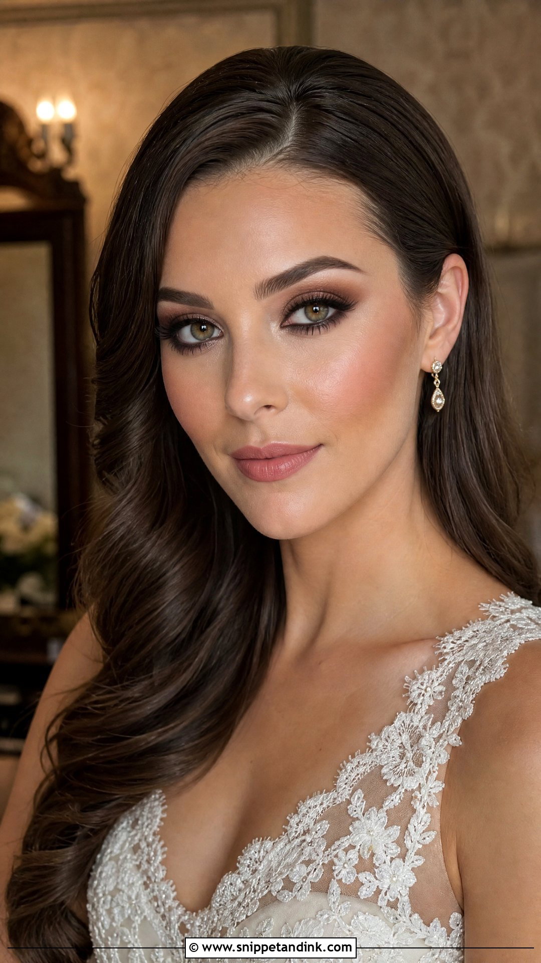 Brown Smokey Wedding Makeup - Snippet and Ink - 25 Natural Glowy Wedding Makeup Ideas