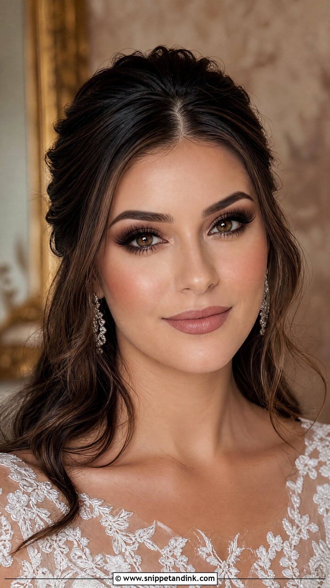 Brown Smokey Wedding Makeup - Snippet and Ink - 20 Full Glam Wedding Makeup for Brown Eyes