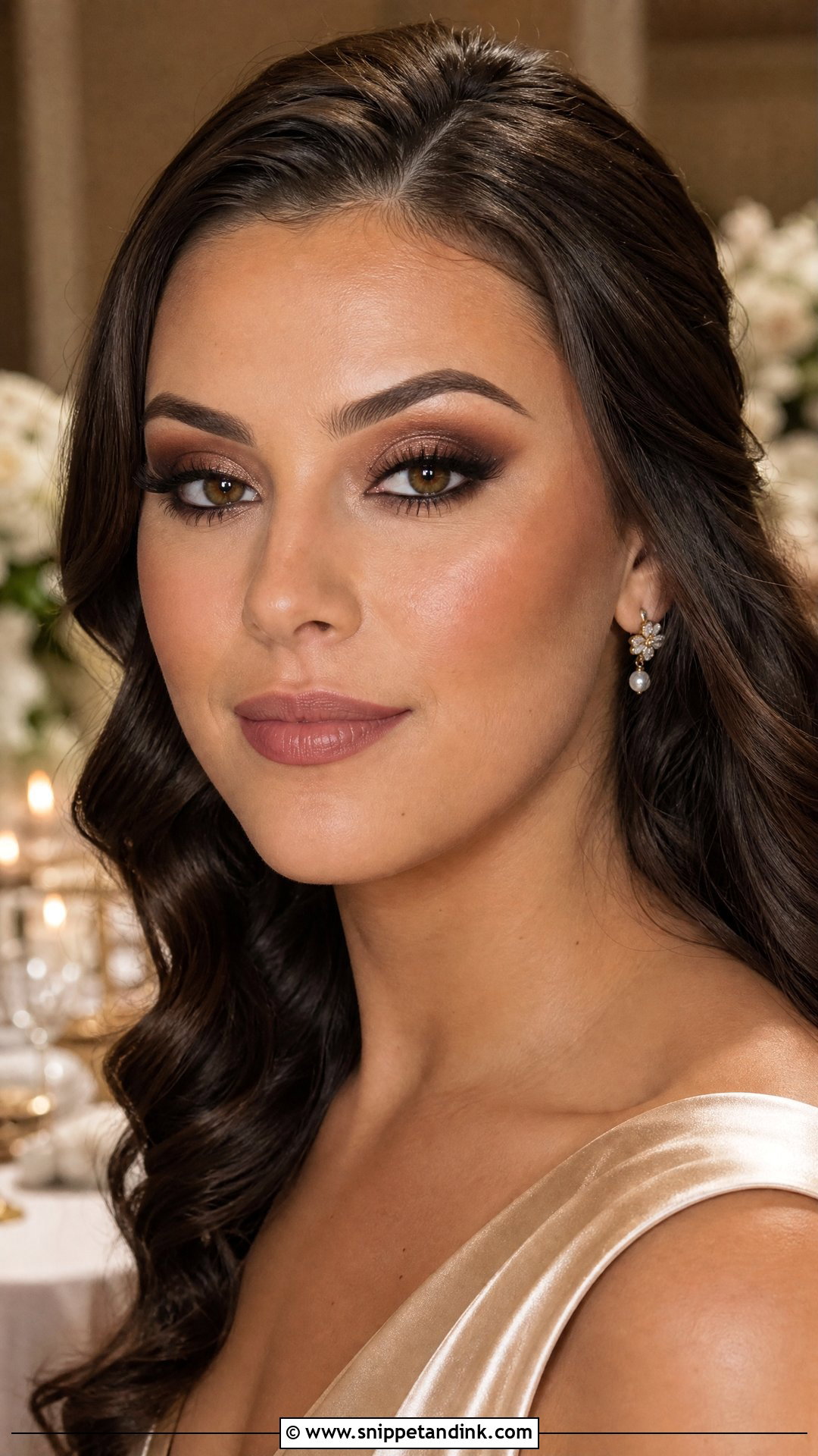Brown Smokey Wedding Makeup - Snippet and Ink - 20 Makeup for a Wedding Ideas