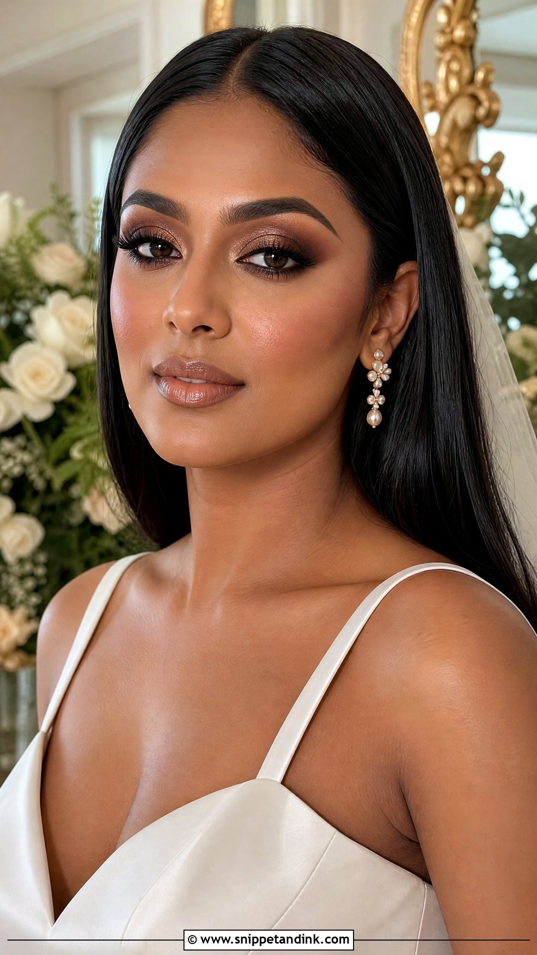 Brown Smokey Wedding Makeup For Black Women - Snippet and Ink - 20 Wedding Makeup for Black Women