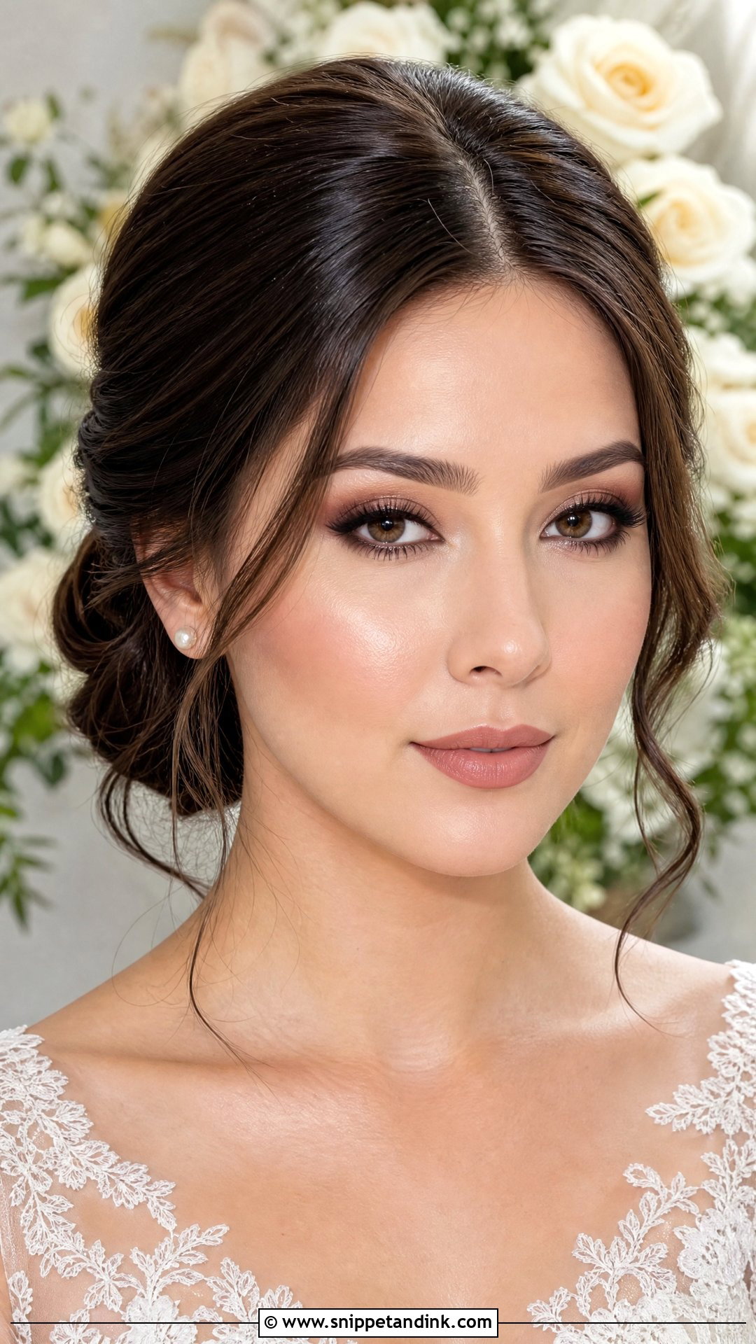Brown Smokey Wedding Makeup For Brown Hair - Snippet and Ink - 20 Wedding Makeup Brown Hair Ideas