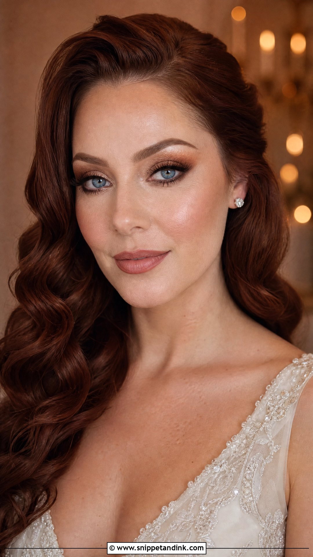Brown Smokey Wedding Makeup for Blue Eyes and Red Hair - Snippet and Ink - 20 Wedding Makeup for Blue Eyes and Red Hair