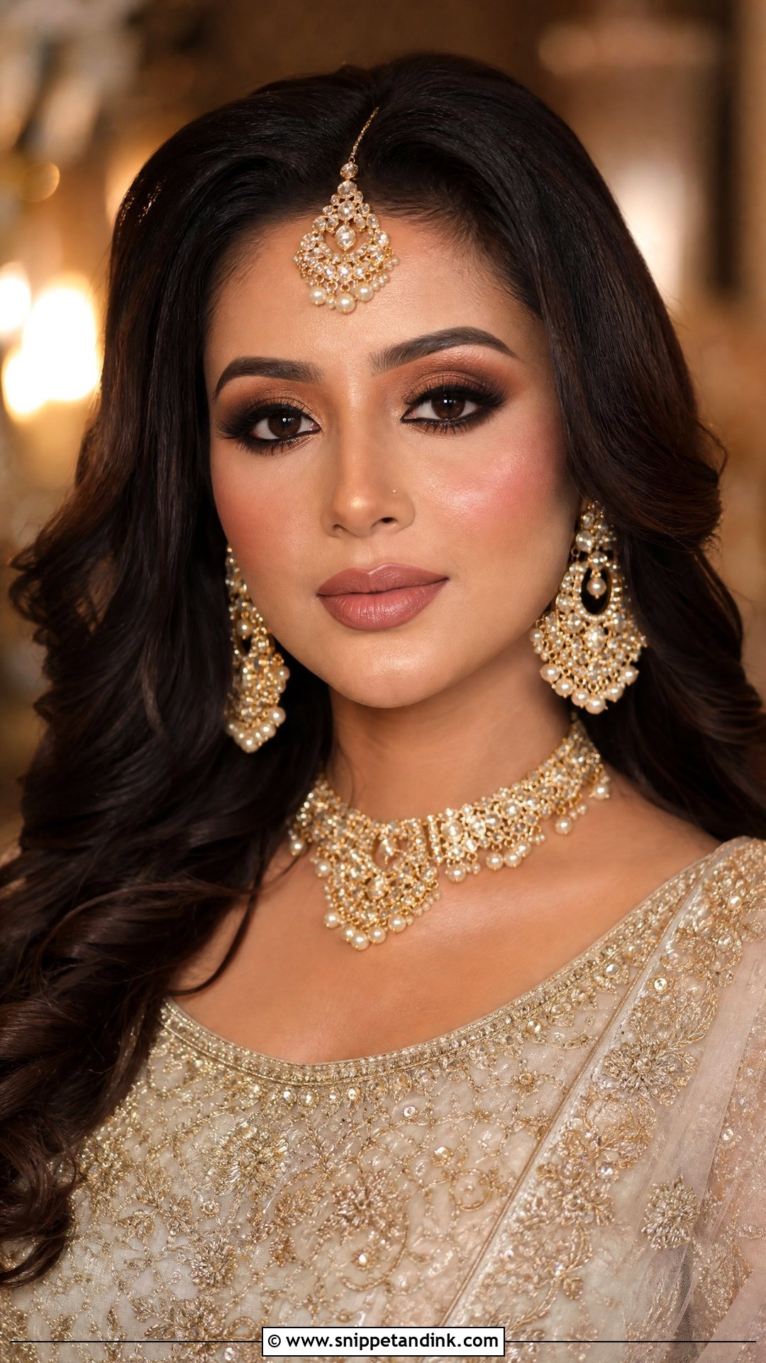 Brown Smokey Winter Bridal Makeup - Snippet and Ink - 20 Winter Bridal Makeup Ideas