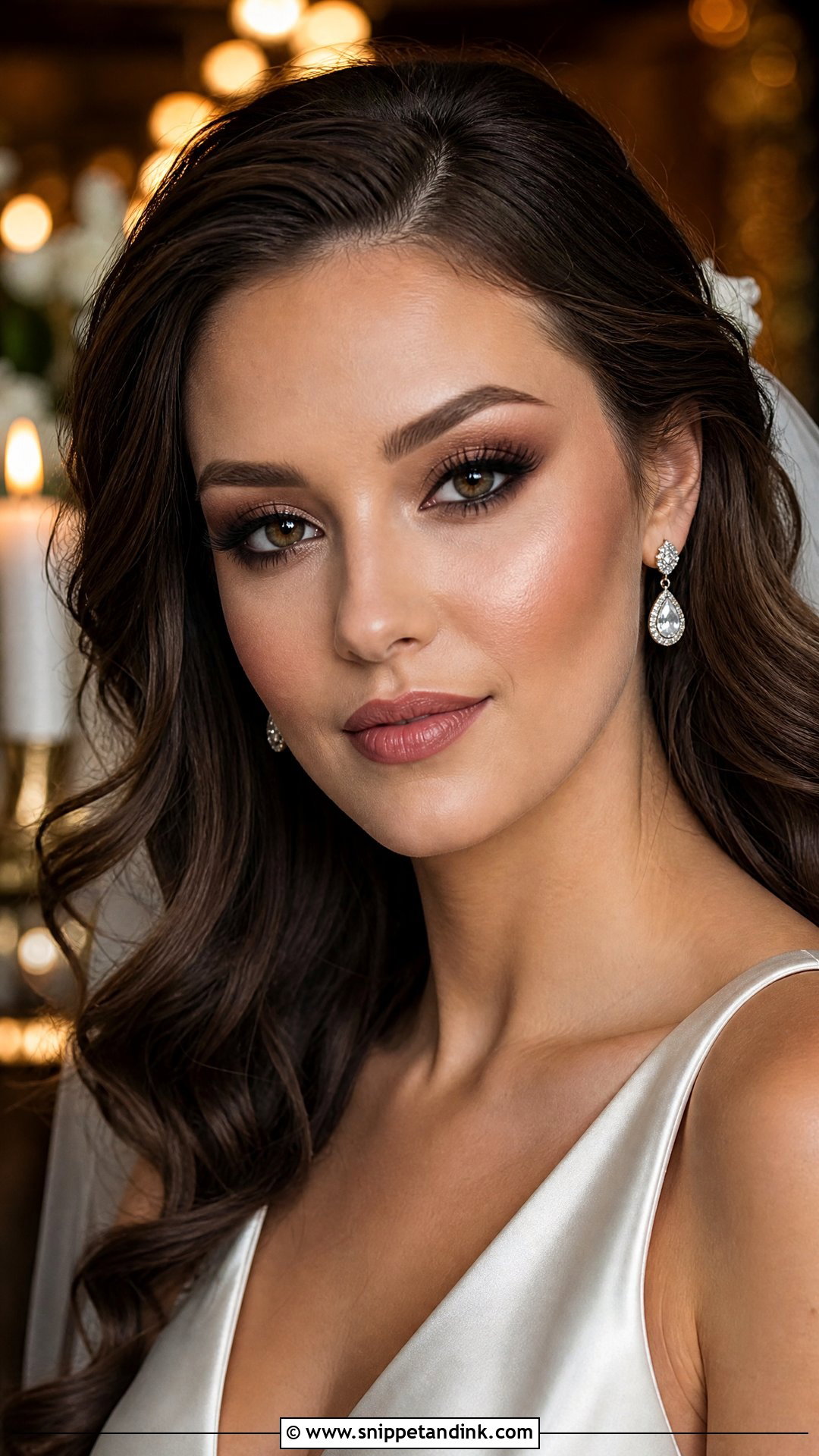 Brown Smoky Eye Bridal Makeup - Snippet and Ink - 25 Bridal Makeup Inspiration Ideas