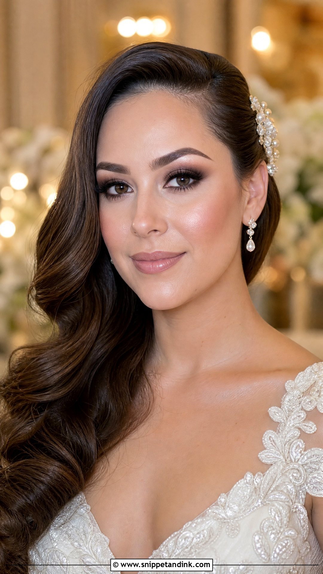 Brown Smoky Eye Wedding Makeup - Snippet and Ink - 20 Wedding Makeup 2025 Trends